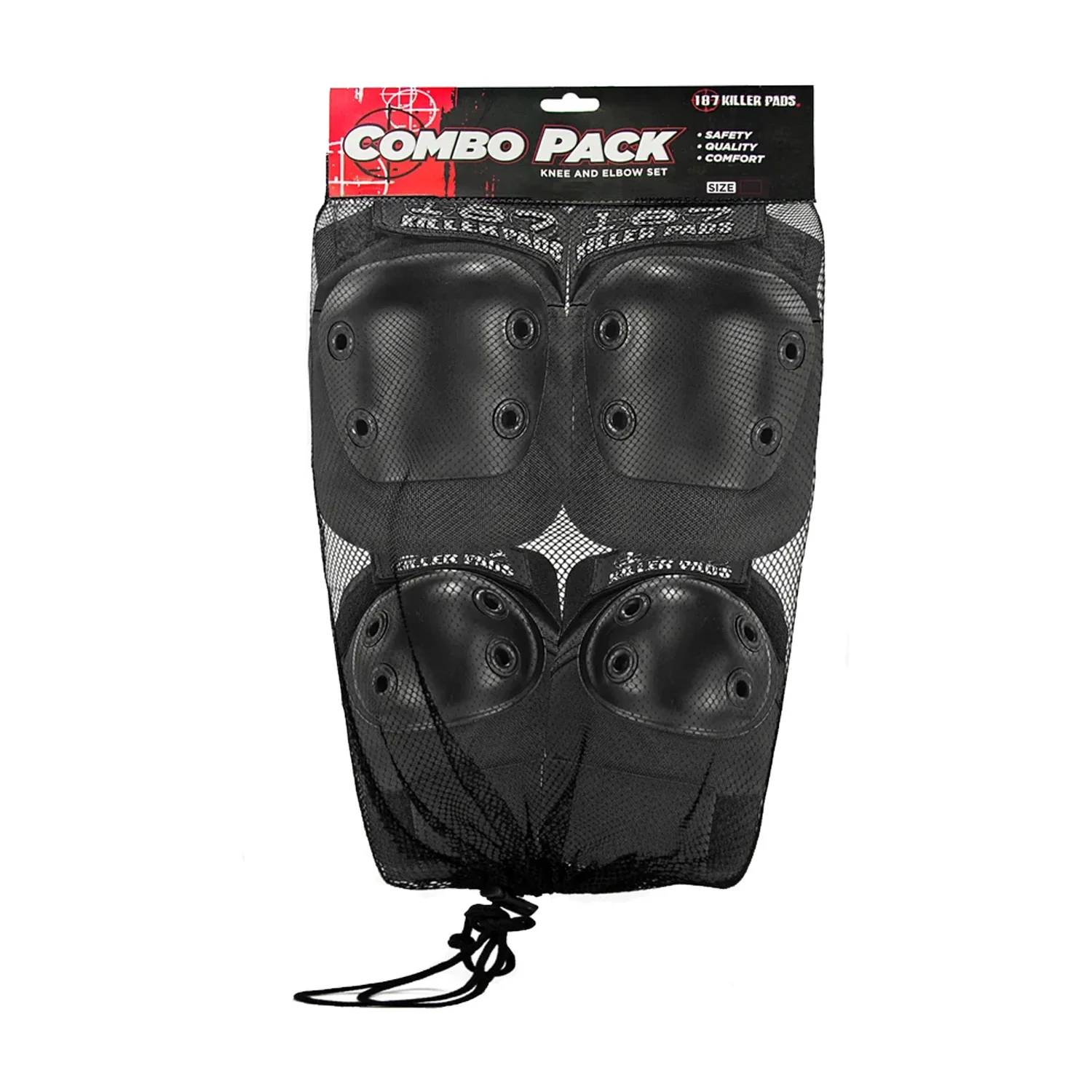 187 Killer Pad Combo Pack Black Size L/XL
