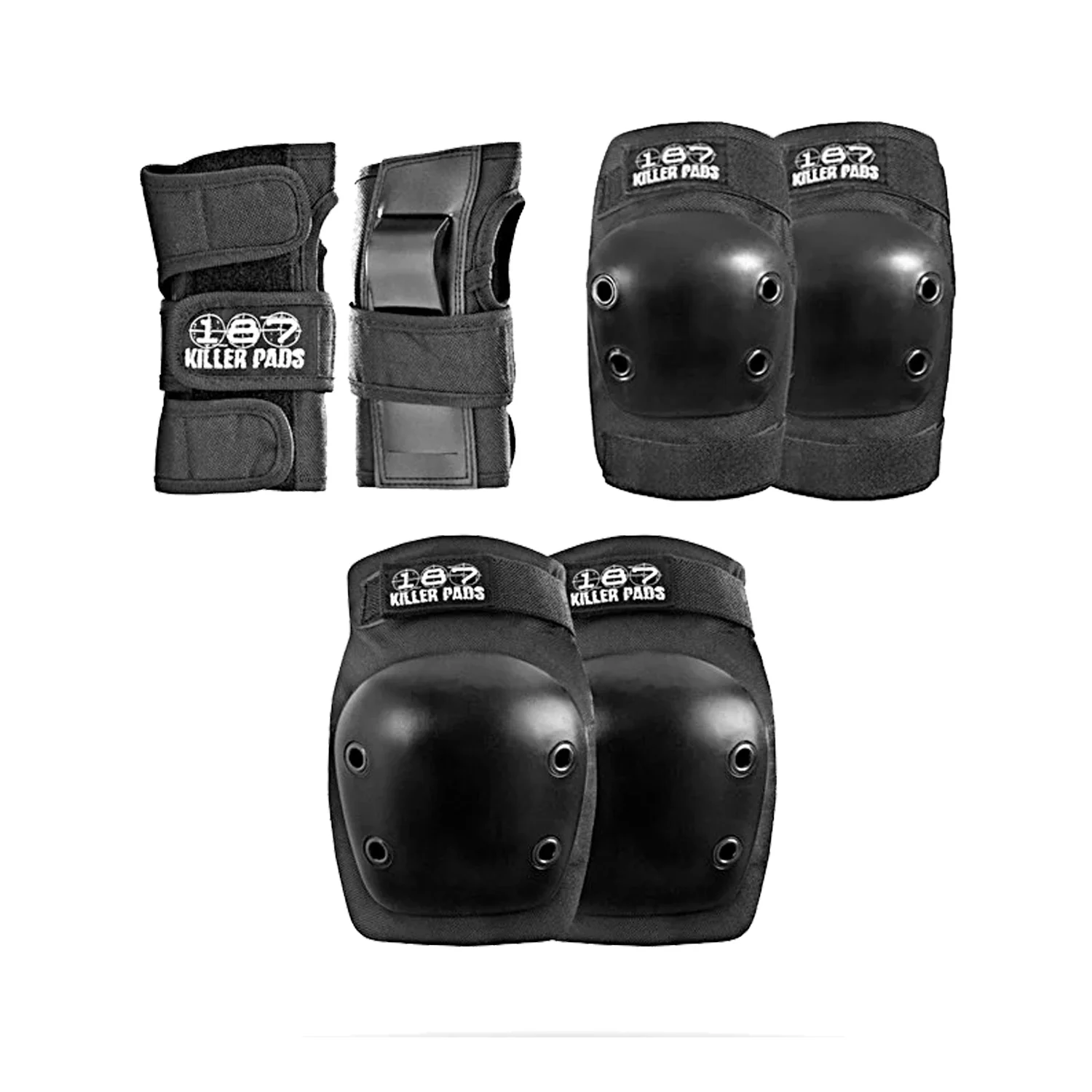187 Killer Pads Junior Size 6-Pack Black - Image 2