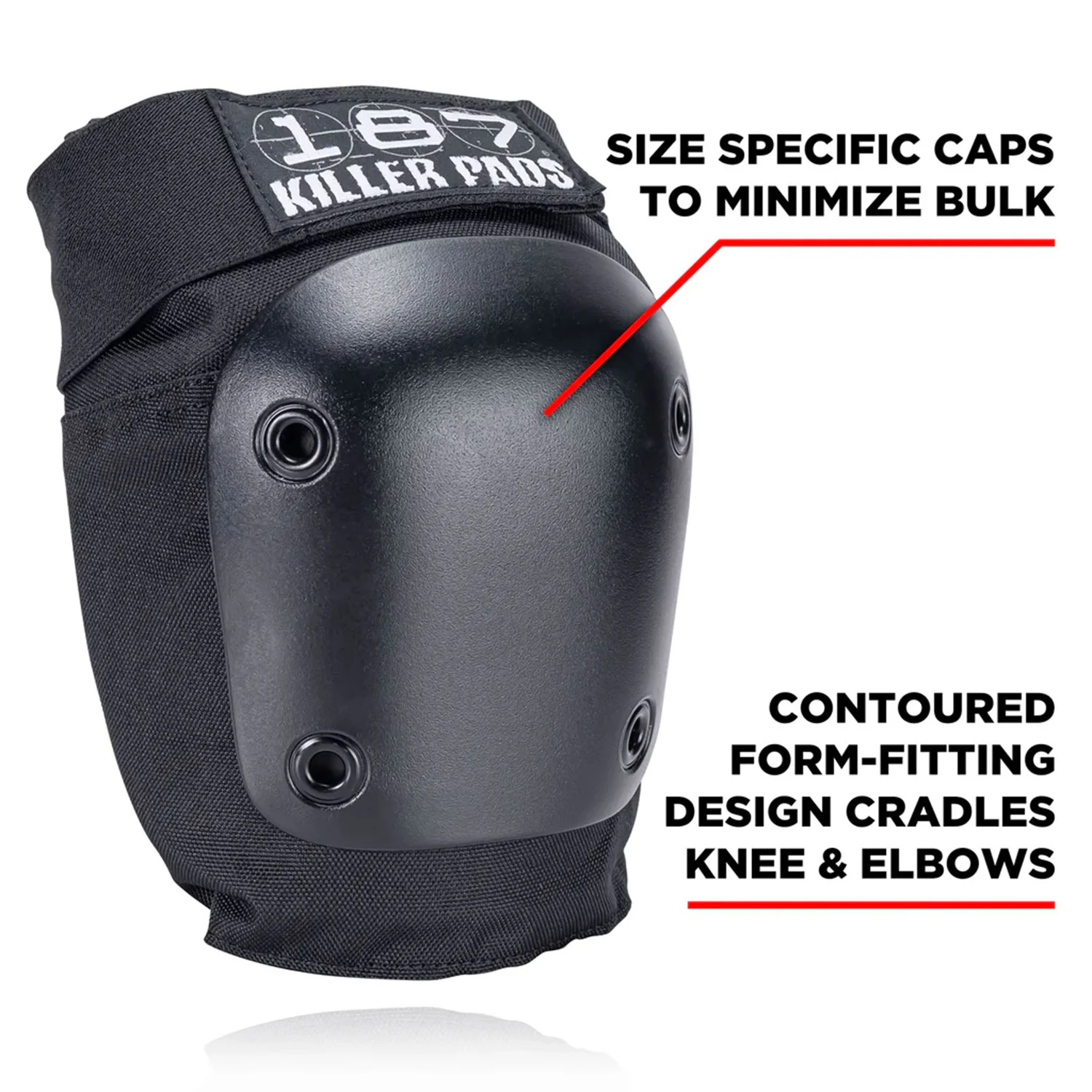 187 Killer Pads Skateboard Killer Pads 6 Pack Knee/Elbow/Wrist Pads Black Size L/XL - Image 2