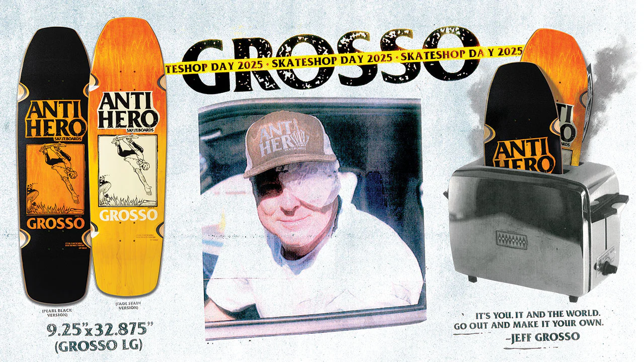 2025 Skateshop Day Deck - Anti Hero Jeff Grosso Black 9.25" x 32.875" - Image 3