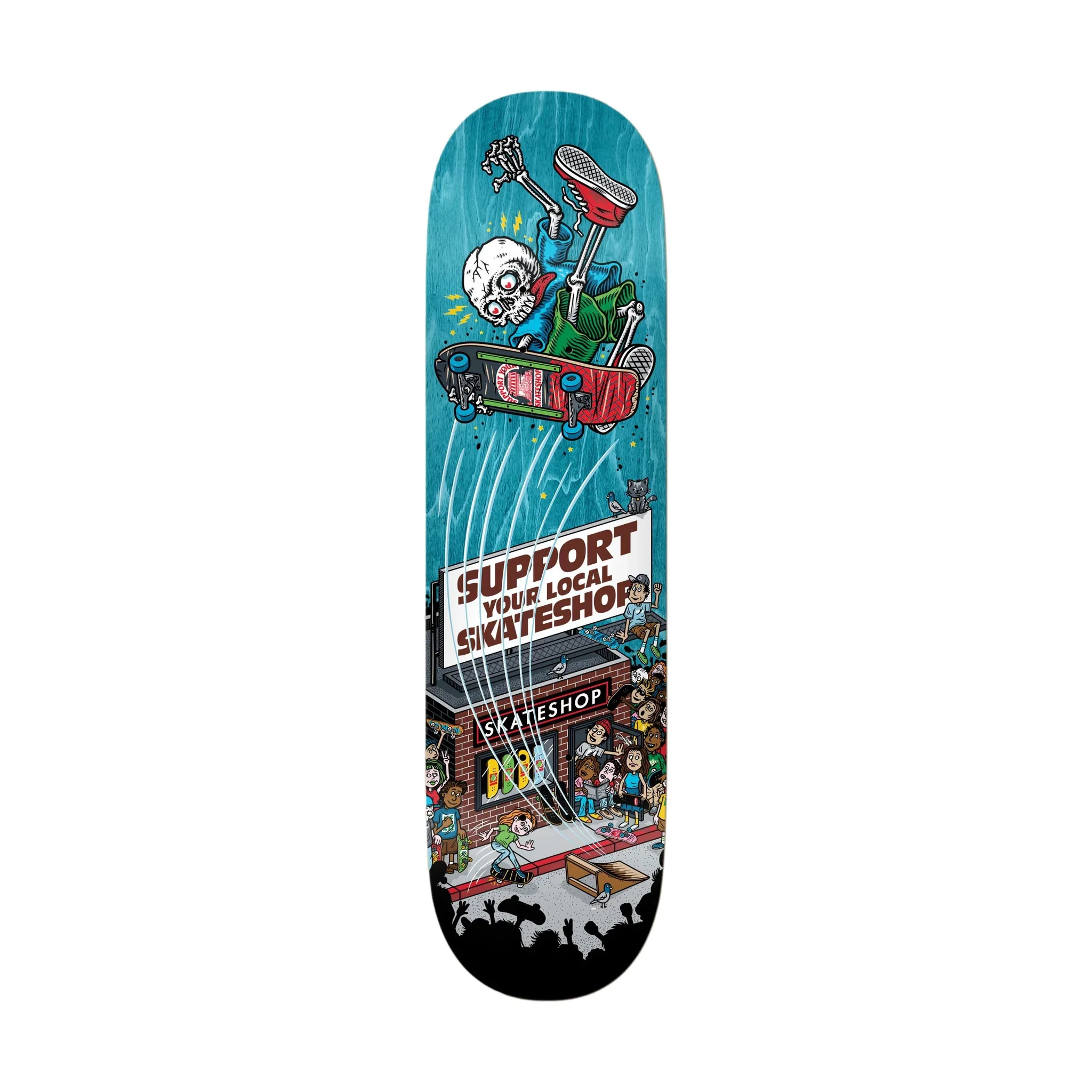 2025 Skateshop Day Deck - Deluxe Todd Bratrud Shop Keeper 8.25" x 32" Green Stain
