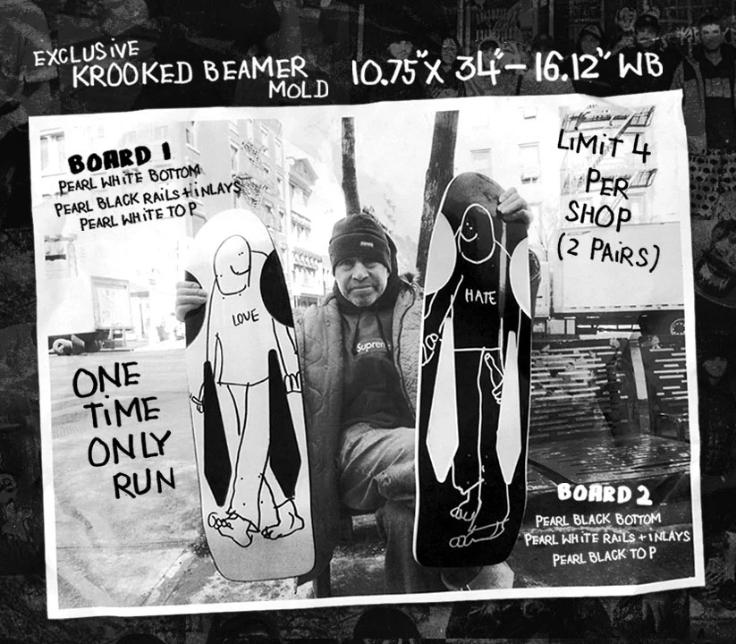 2025 Skateshop Day Deck - Krooked Mark Gonzales Love Beamer 10.75" x 34" - Image 5