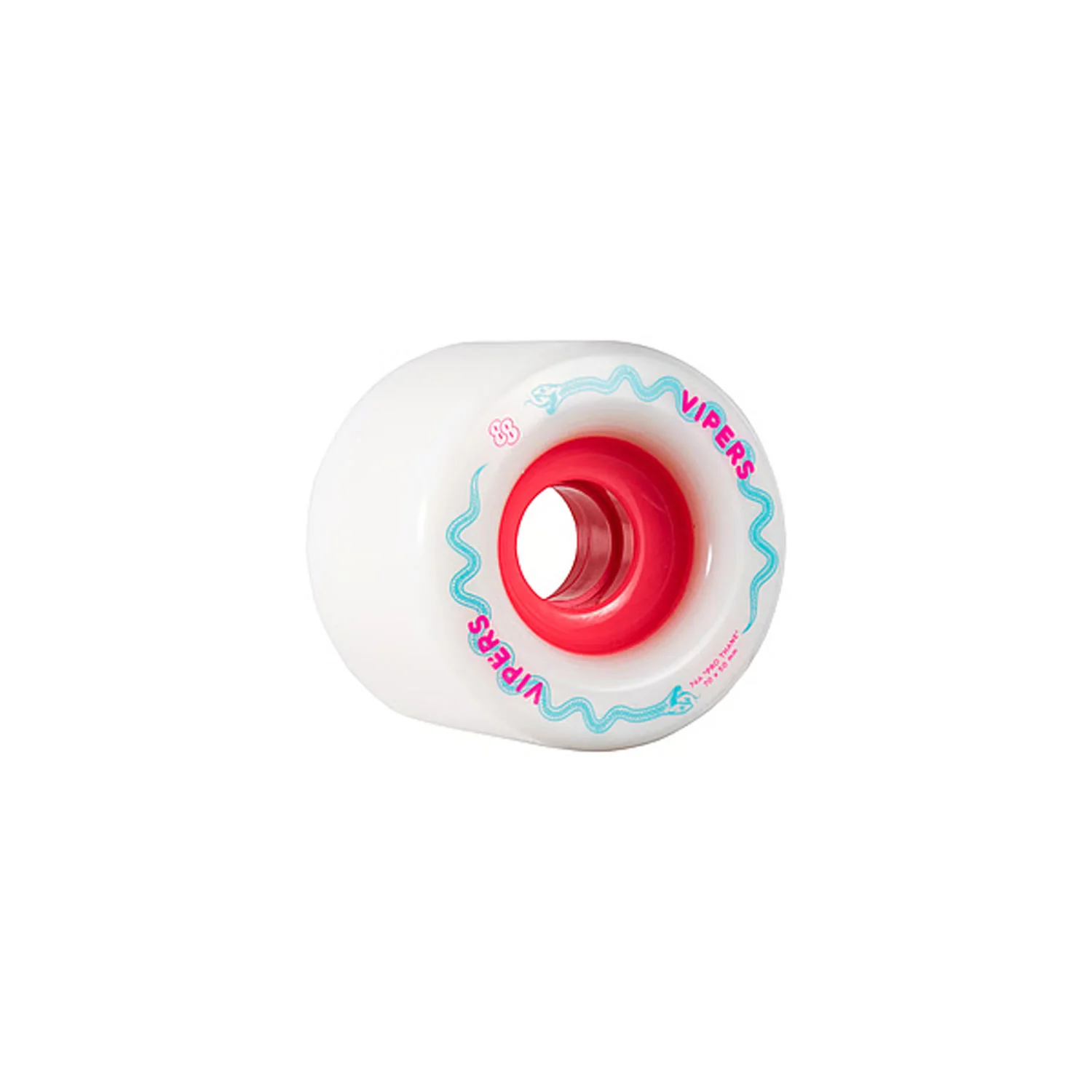 88 Wheel Co Longboard Wheels Viper Pro Freeride White 70mm 74A - Image 3
