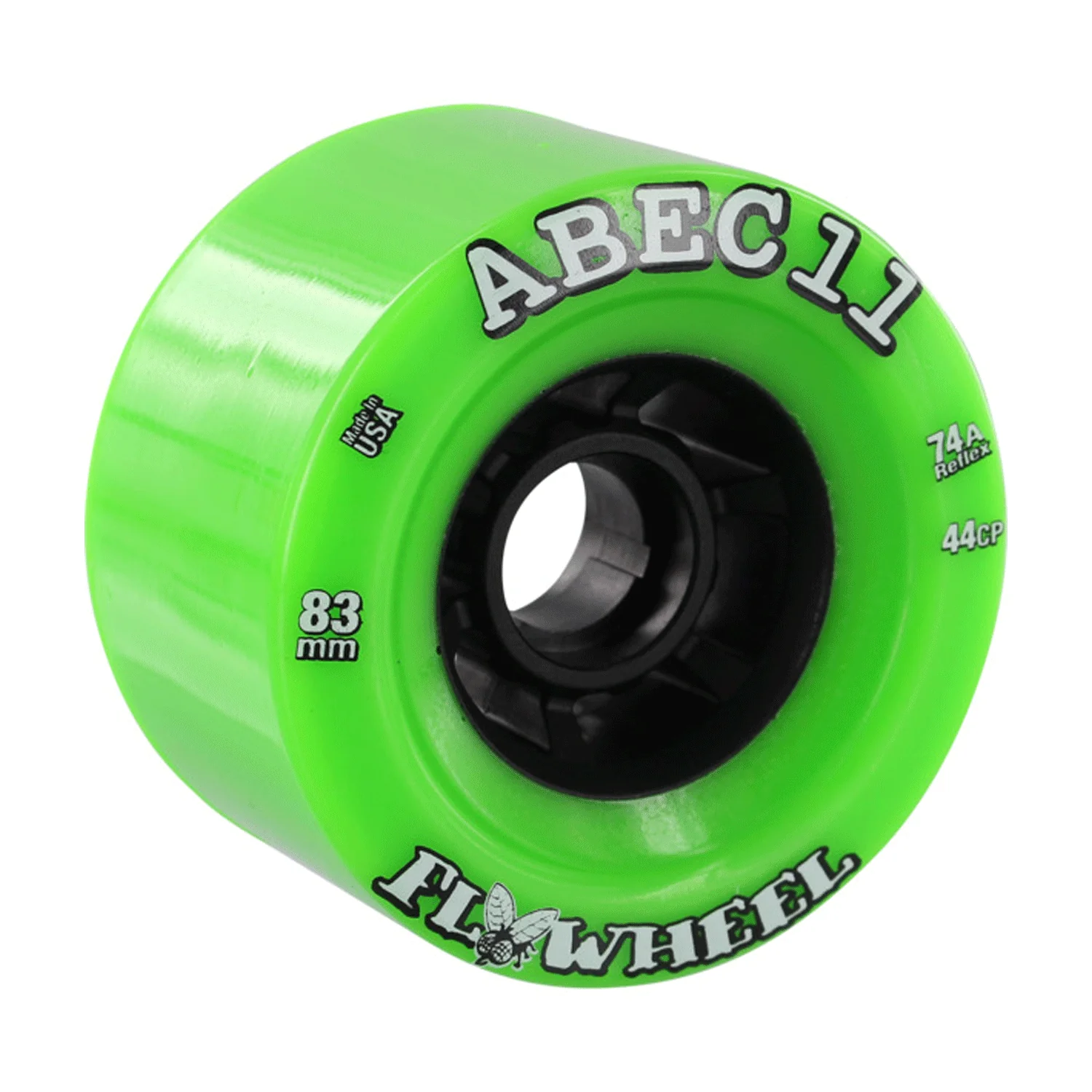Abec 11 Longboard Wheels 83mm Refly 74A Lime/Black - Image 2