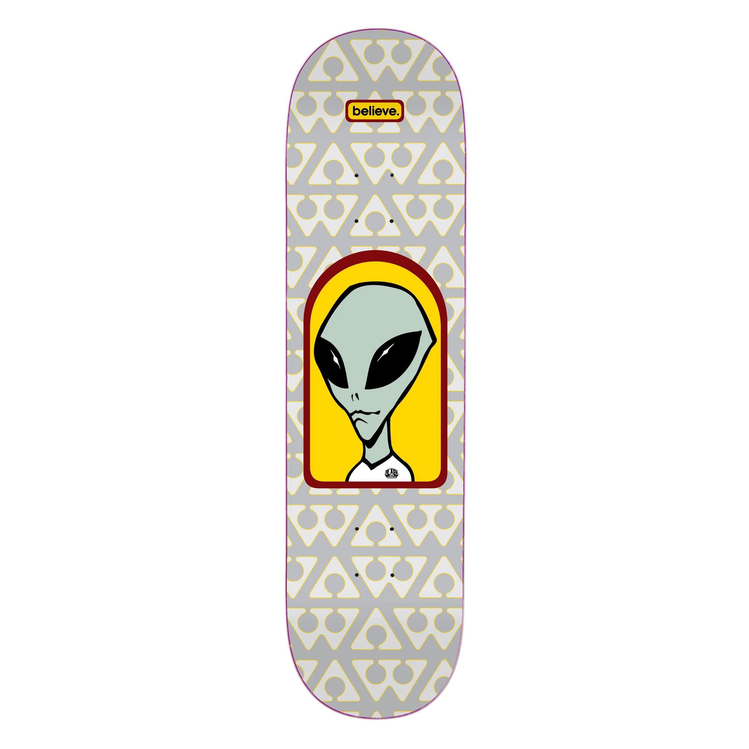 Alien Workshop Skateboard Complete Believe Pattern Grey 8.625" x 32.375" - Image 2