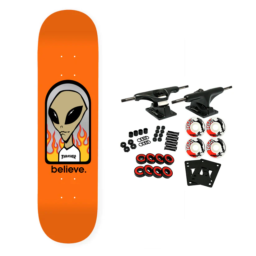 Alien Workshop Skateboard Complete Believe Thrasher 8.0" x 31.625"
