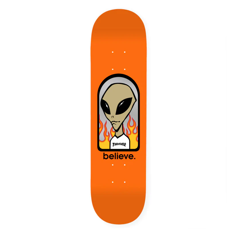 Alien Workshop Skateboard Deck Believe Thrasher 8.0" x 31.625"