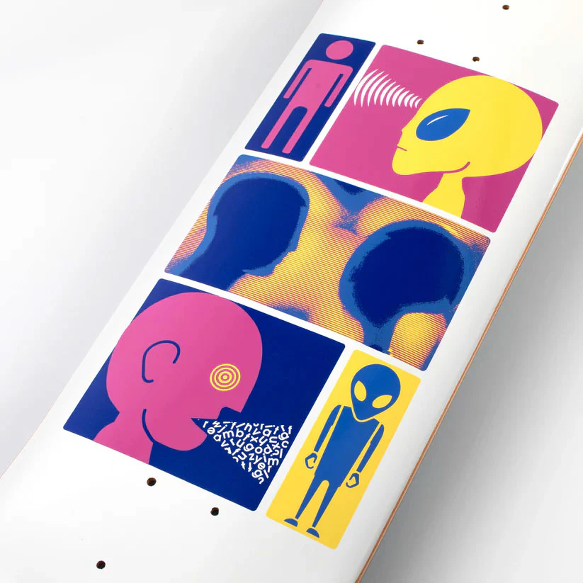 Alien Workshop Skateboard Deck Communique White 8.5" x 32.25" - Image 2
