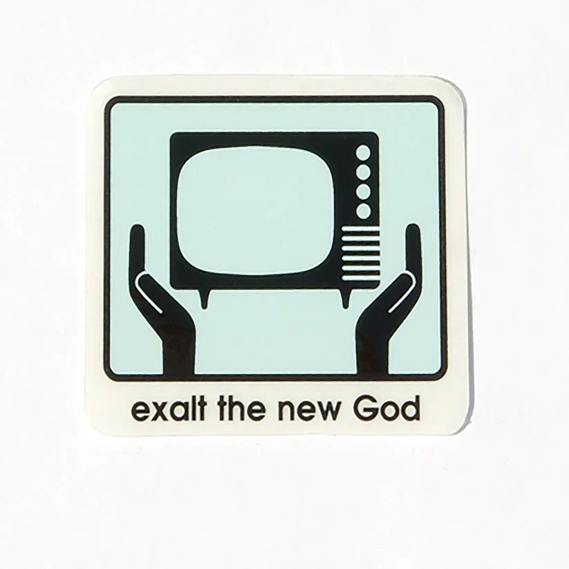 Alien Workshop Skateboard Sticker Exalt Light Blue 2.5" x 2"