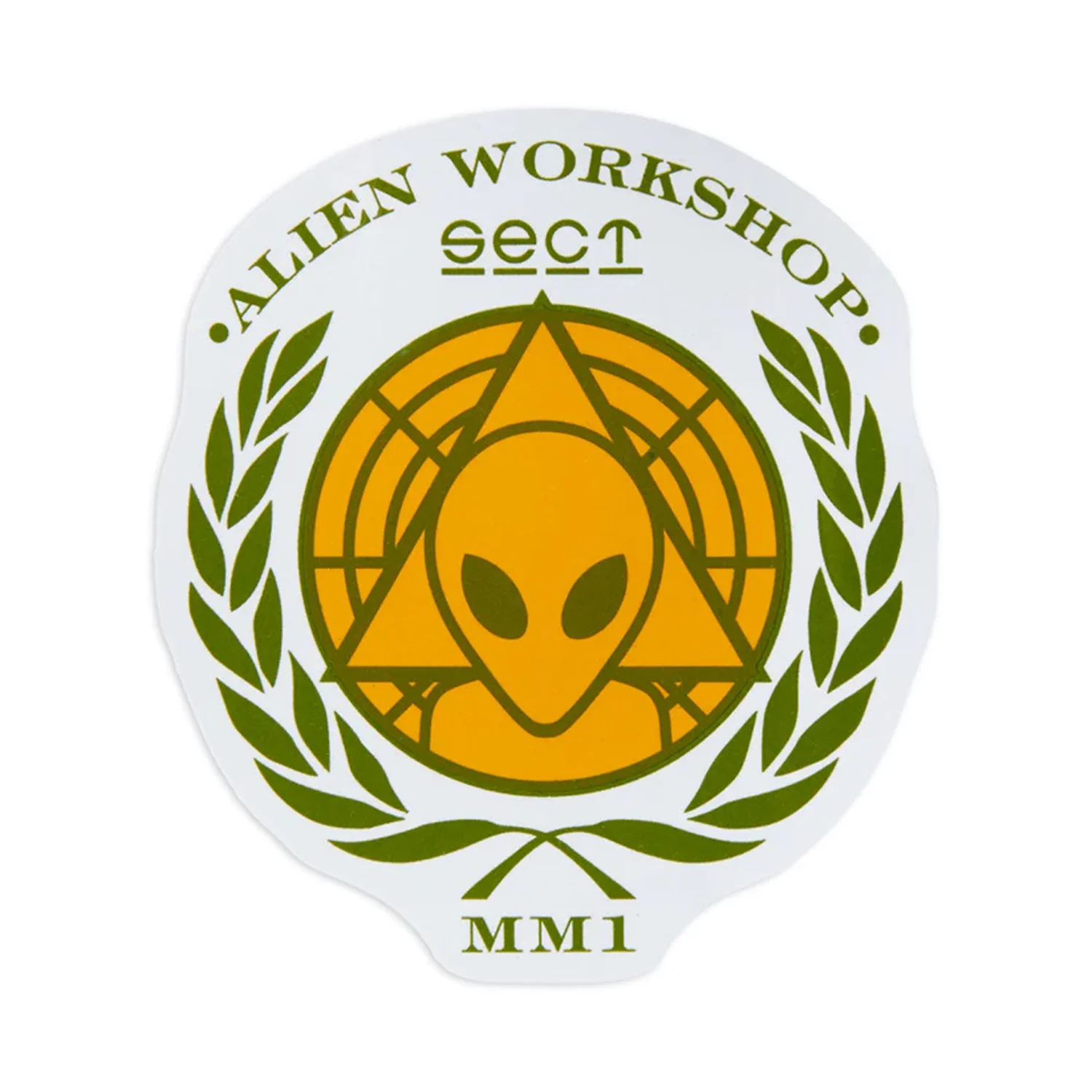 Alien Workshop Skateboards Sticker AWOL Orange 3.5" x 4"
