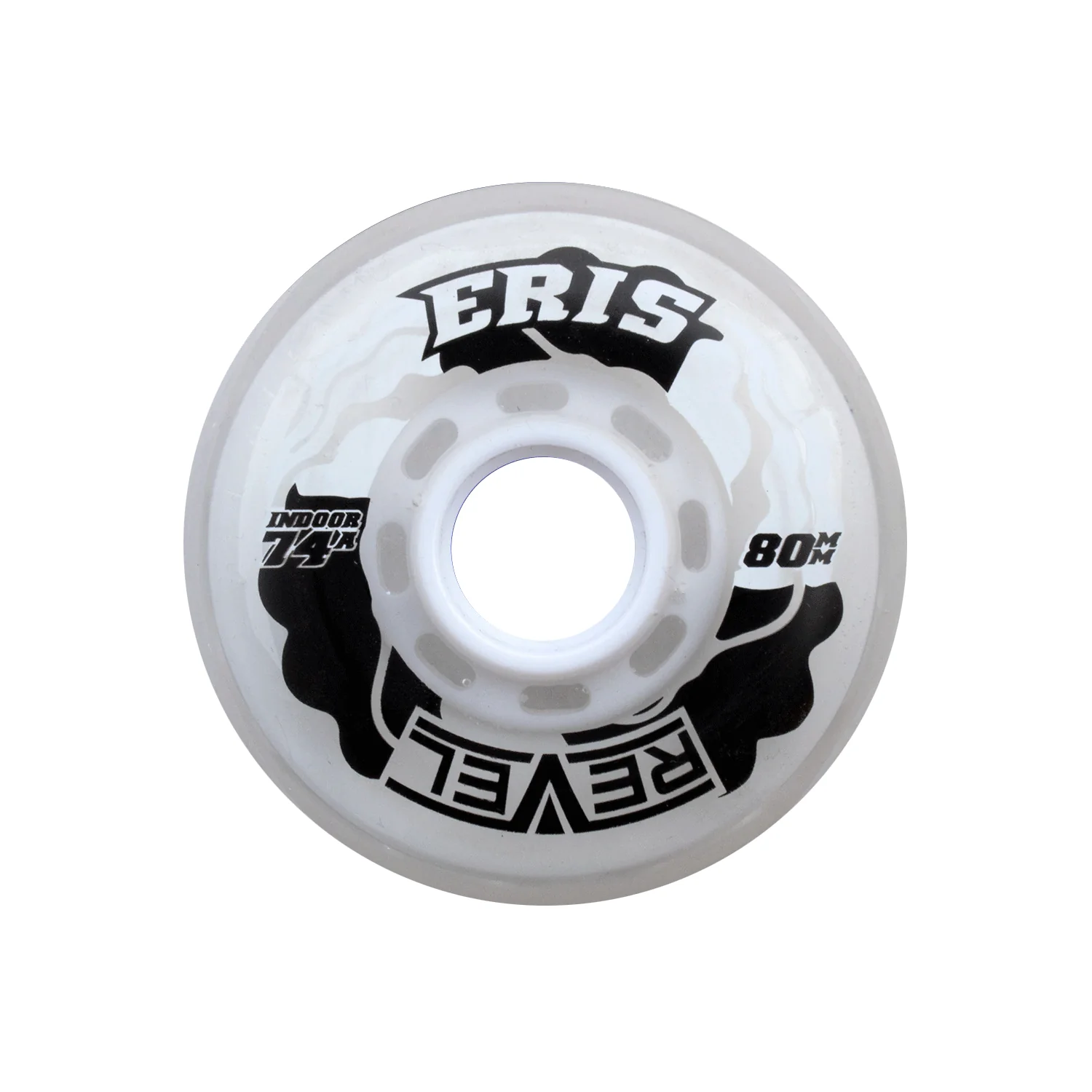 Alkali Roller Hockey Wheels - Revel Eris 76mm 74A Clear (8-Pack) - Image 2