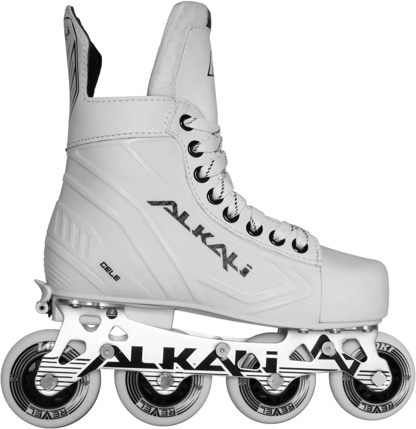 Alkali Youth Roller Hockey Skates Cele Kids Adjustable White Y11-JR1