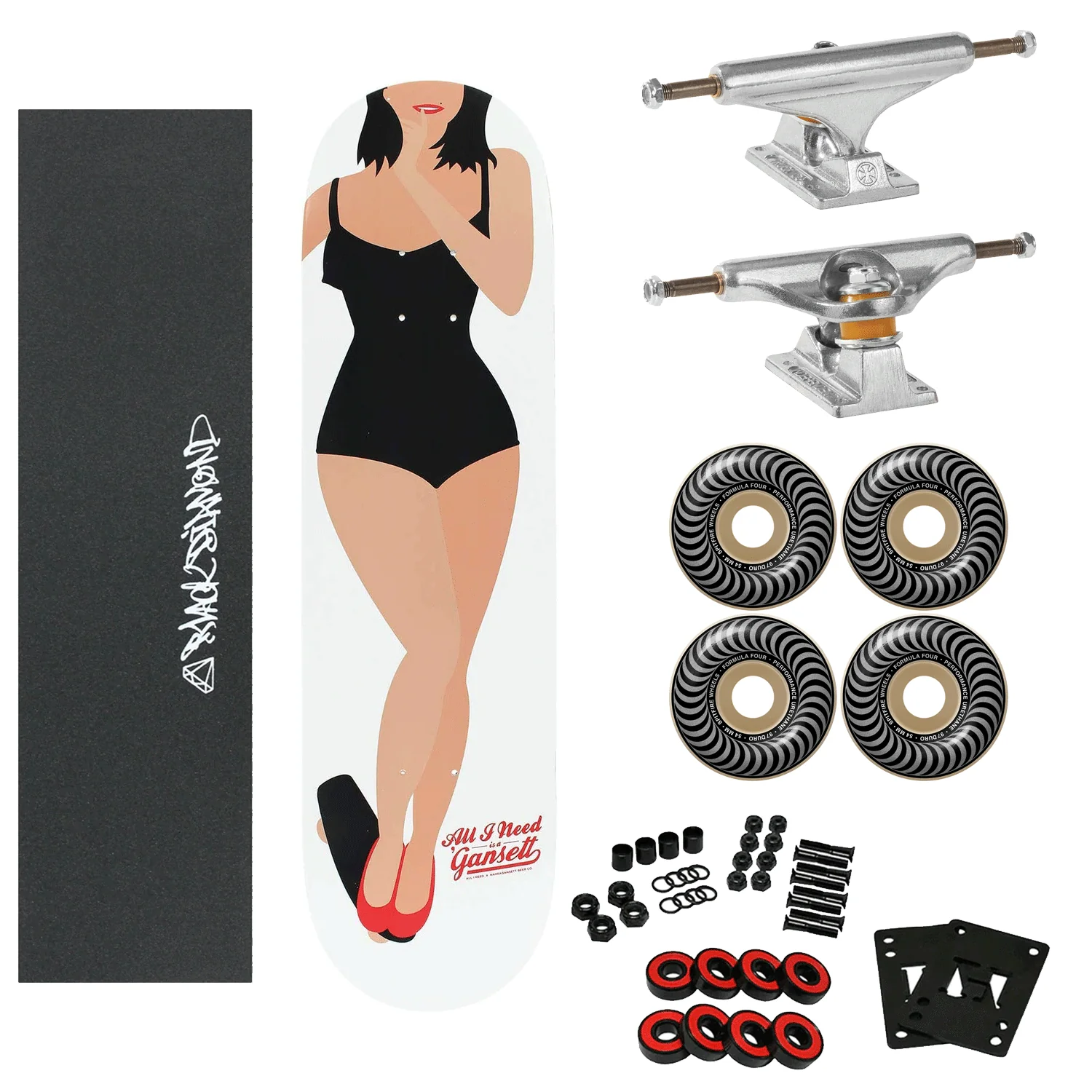 All I Need Complete Lovely Lady 8.3" Independent Trucks, Spitfire Wheels