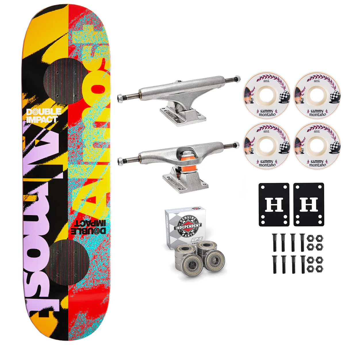 Almost Premium Skateboard Double Impact Carbon 8.25" Independent Sml Upgrade
