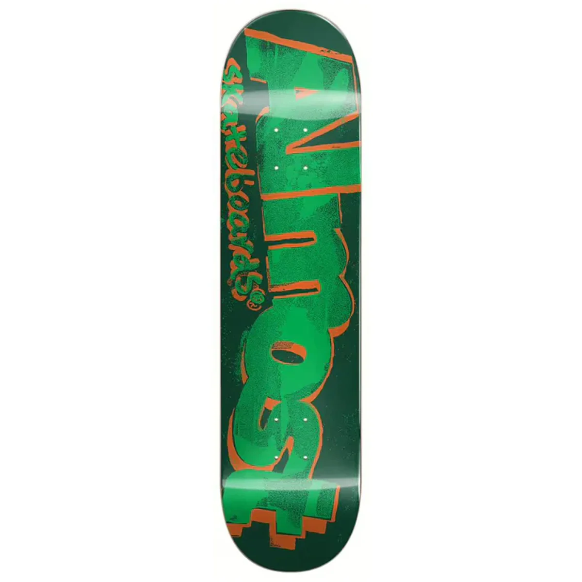 Almost Skateboard Deck Silk Screen Green 8.375" x 32.1"