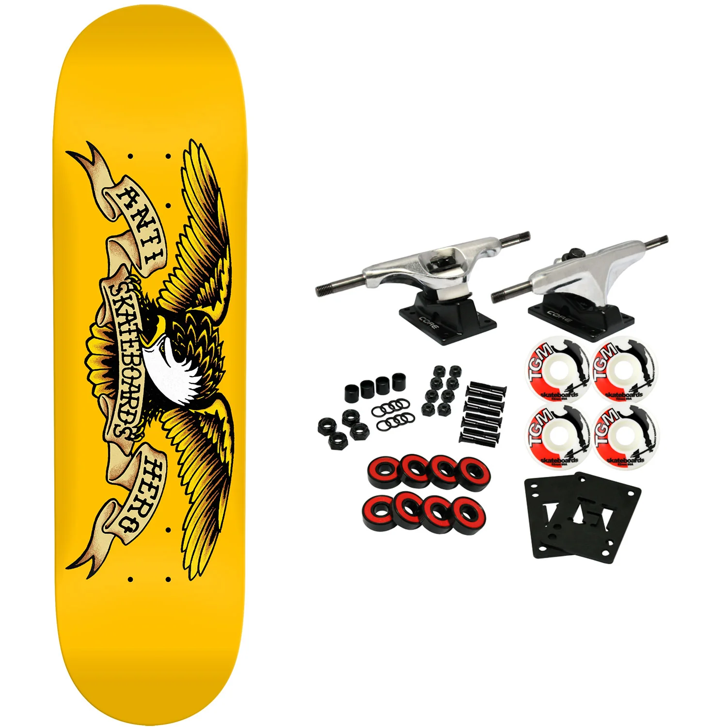 Anti Hero Skateboard Complete Basalt DBX Eagle 8.25" x 32"