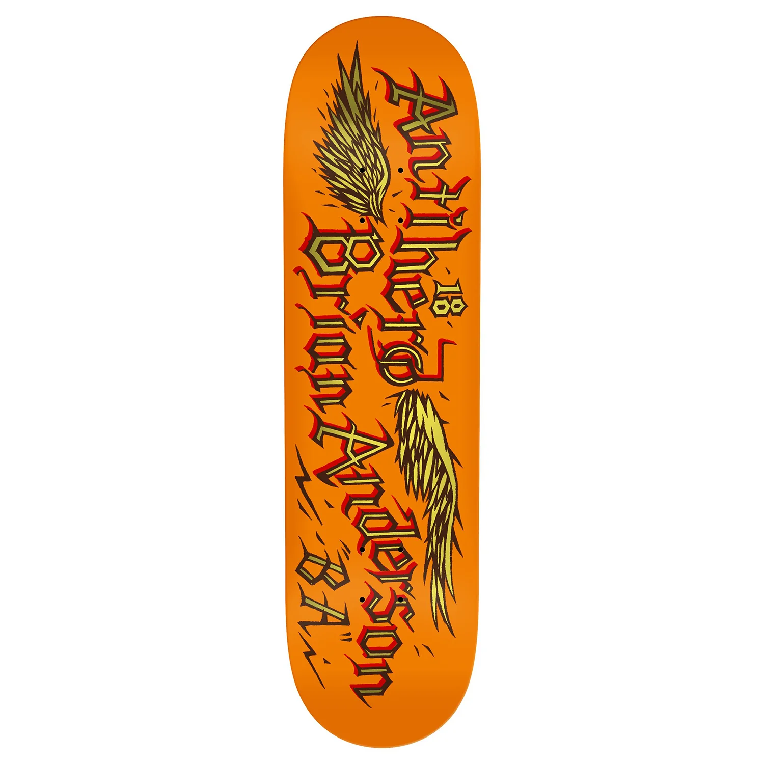 Anti Hero Skateboard Complete Brian Anderson Customs Orange 9.02" x 32.2" - Image 2