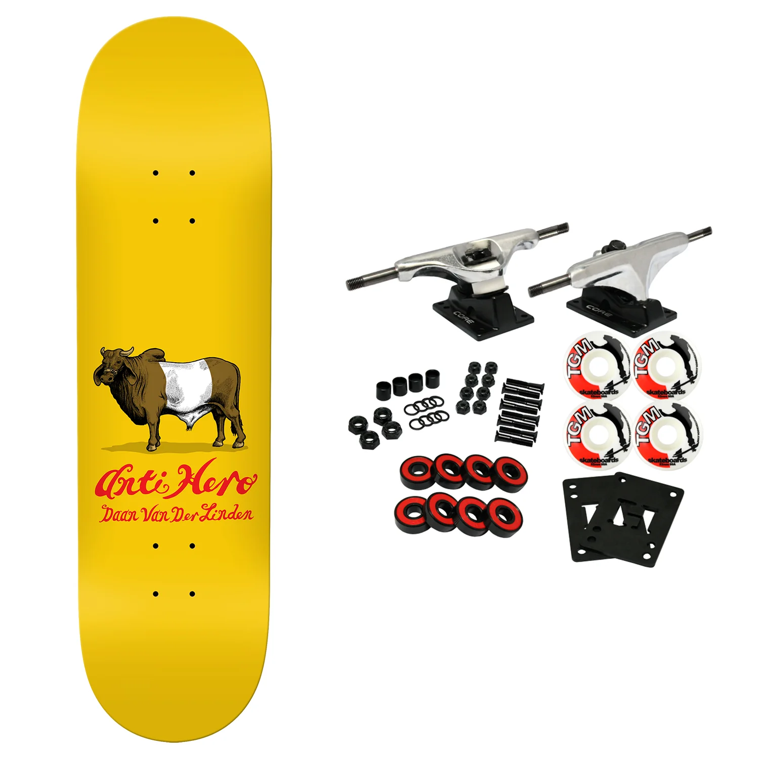 Anti Hero Skateboard Complete Daan Dutch Belted 8.28" x 31.7"