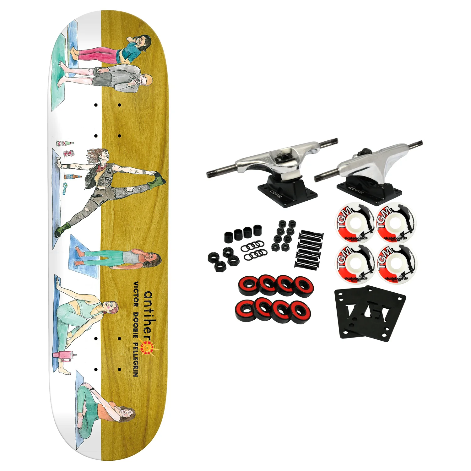 Anti Hero Skateboard Complete Doobie I Farted in Yoga Class 8.69" x 32.62"