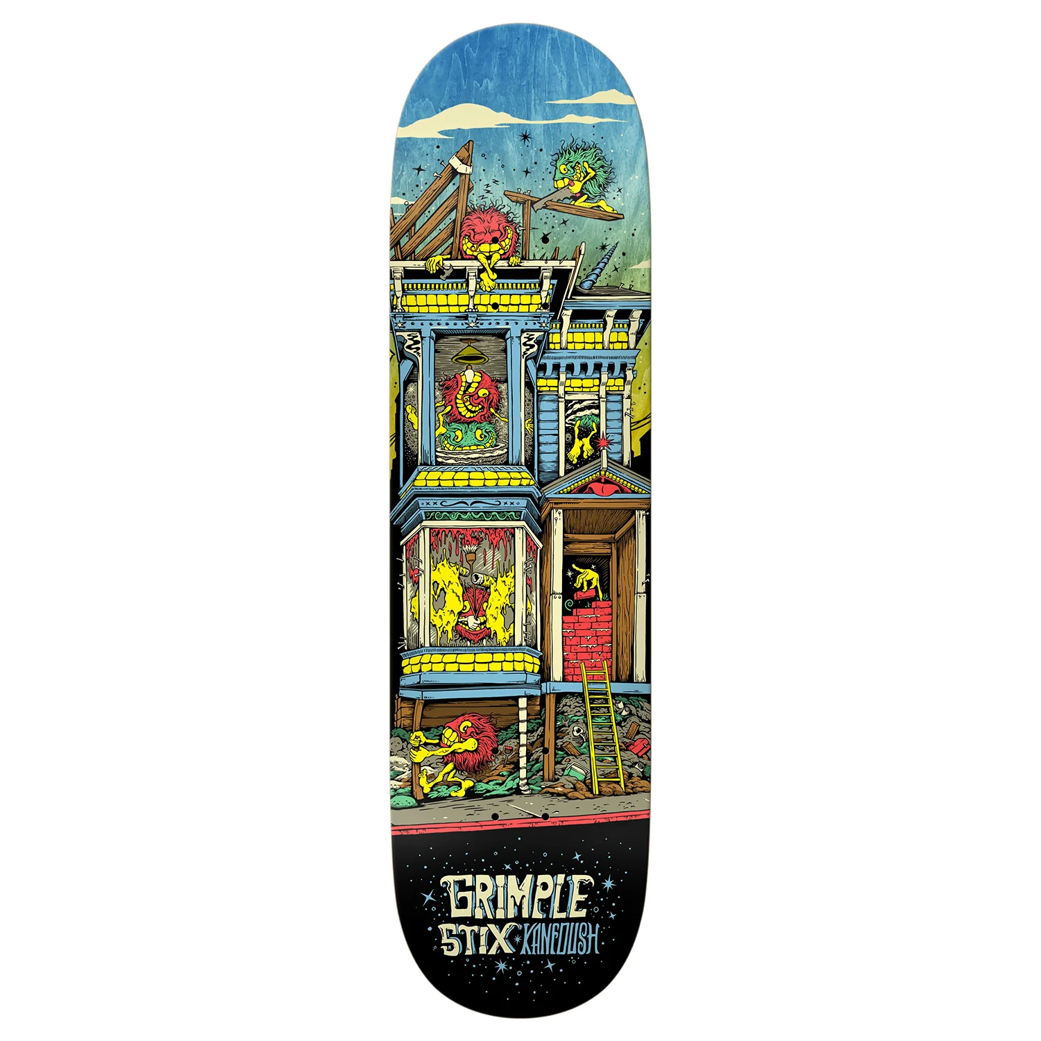 Anti Hero Skateboard Complete Kanfoush Grimple Stix Victorians 8.75" x 31.75" - Image 2