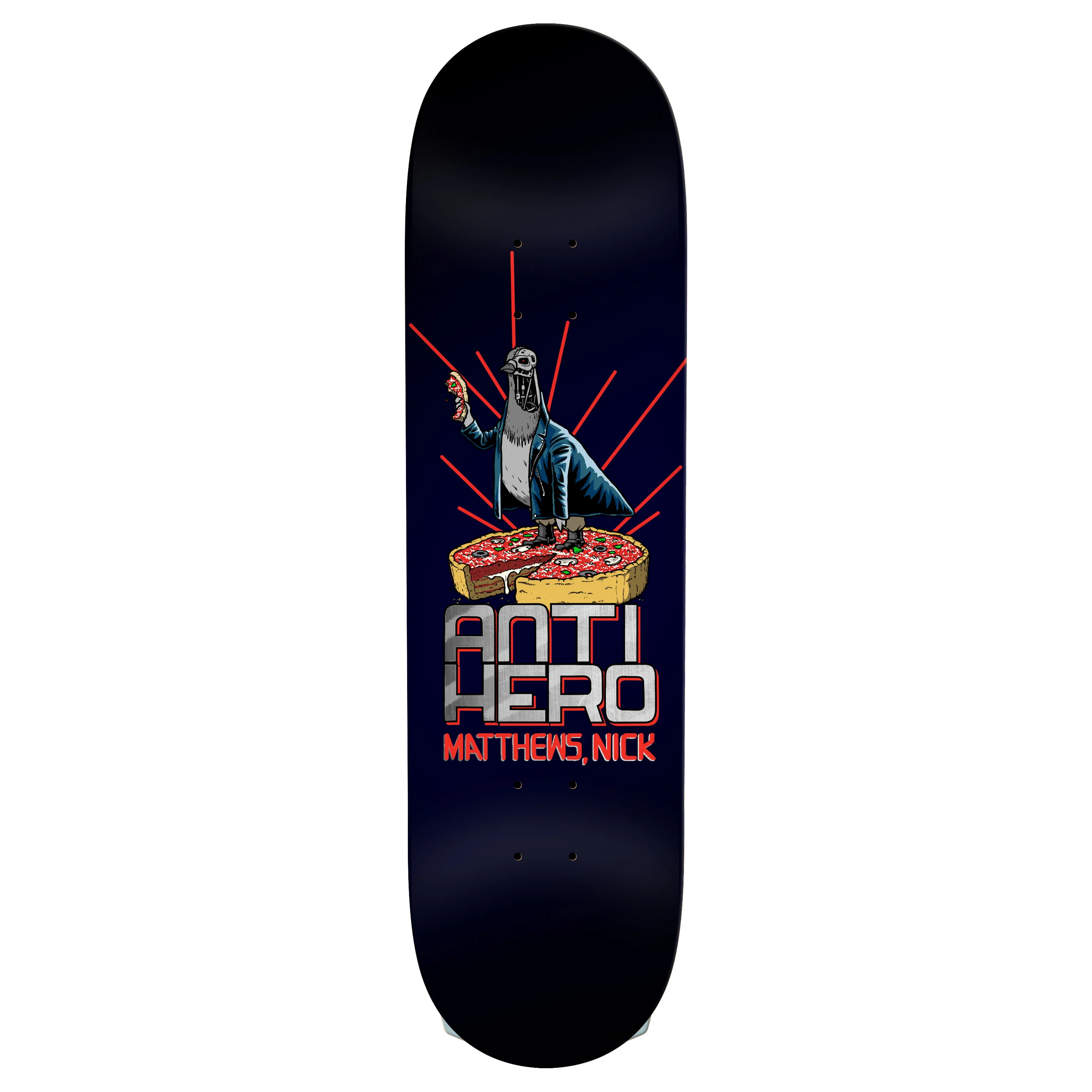 Anti Hero Skateboard Complete Matthews P2 Judgement Day Black 8.38" x 32.25" - Image 2