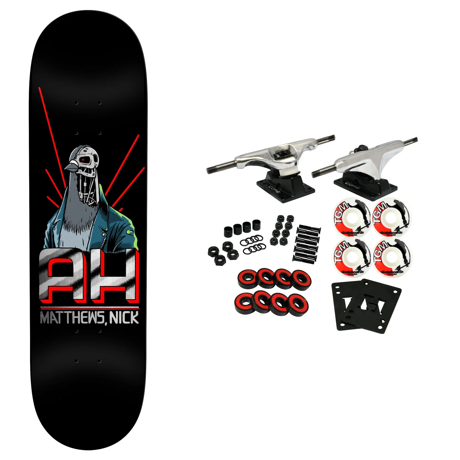 Anti Hero Skateboard Complete Nick Matthews Pigeonator 8.5" x 31.85"