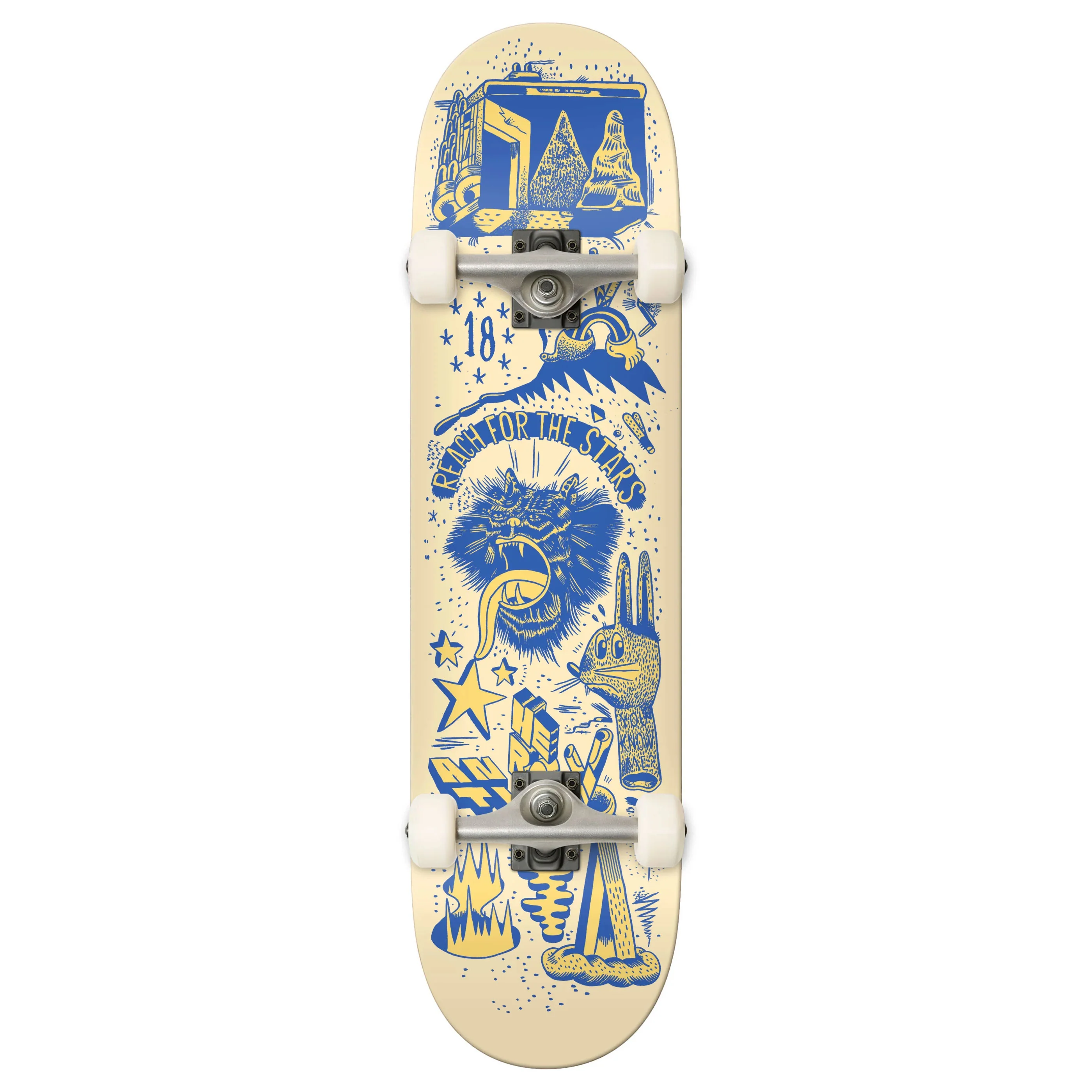 Anti Hero Skateboard Complete Reach for the Stars White 7.75" x 31.6"