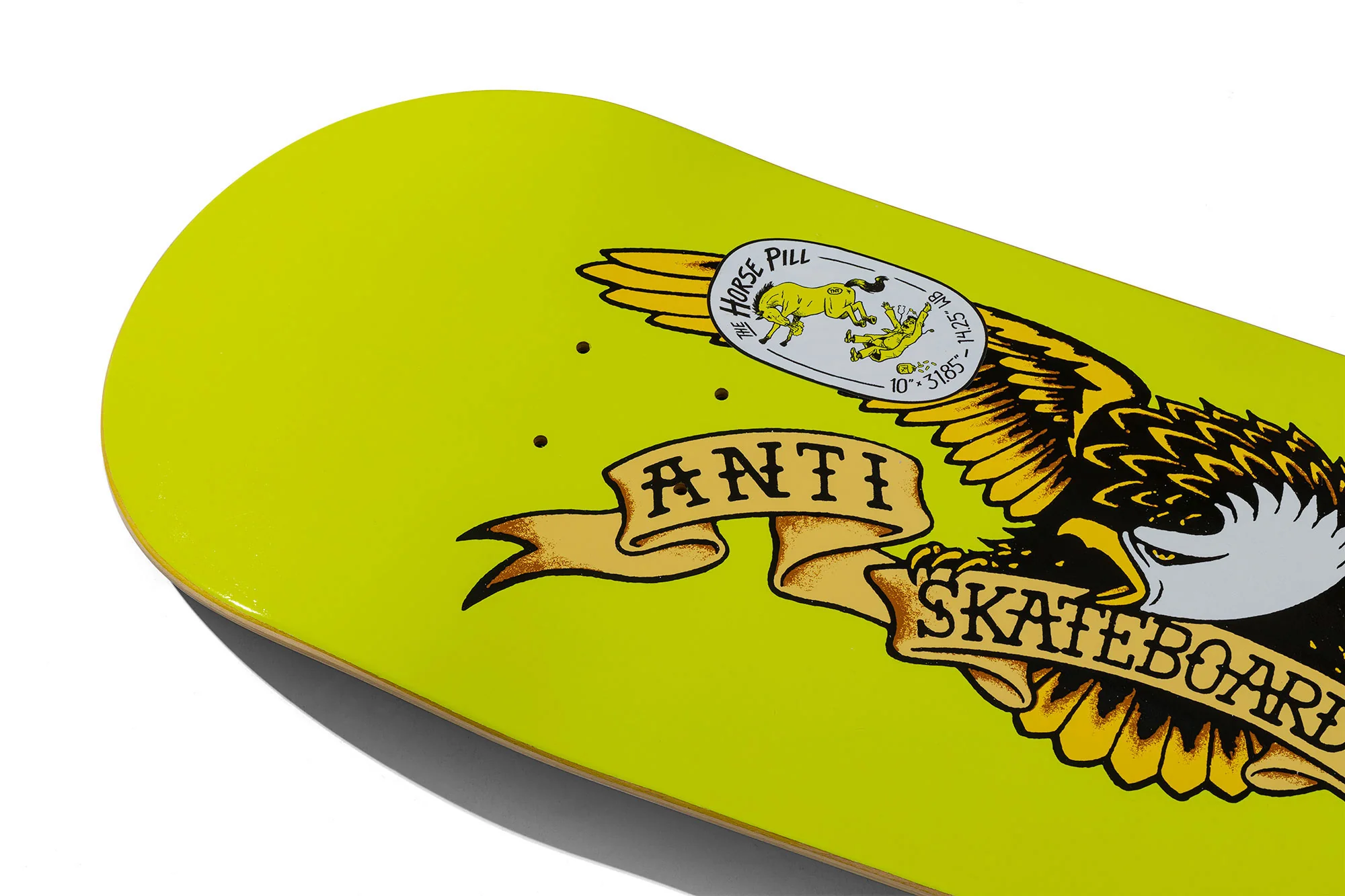 Anti Hero Skateboard Complete Shaped Eagle Horse Pill Yellow 10" x 31.85" - Image 2