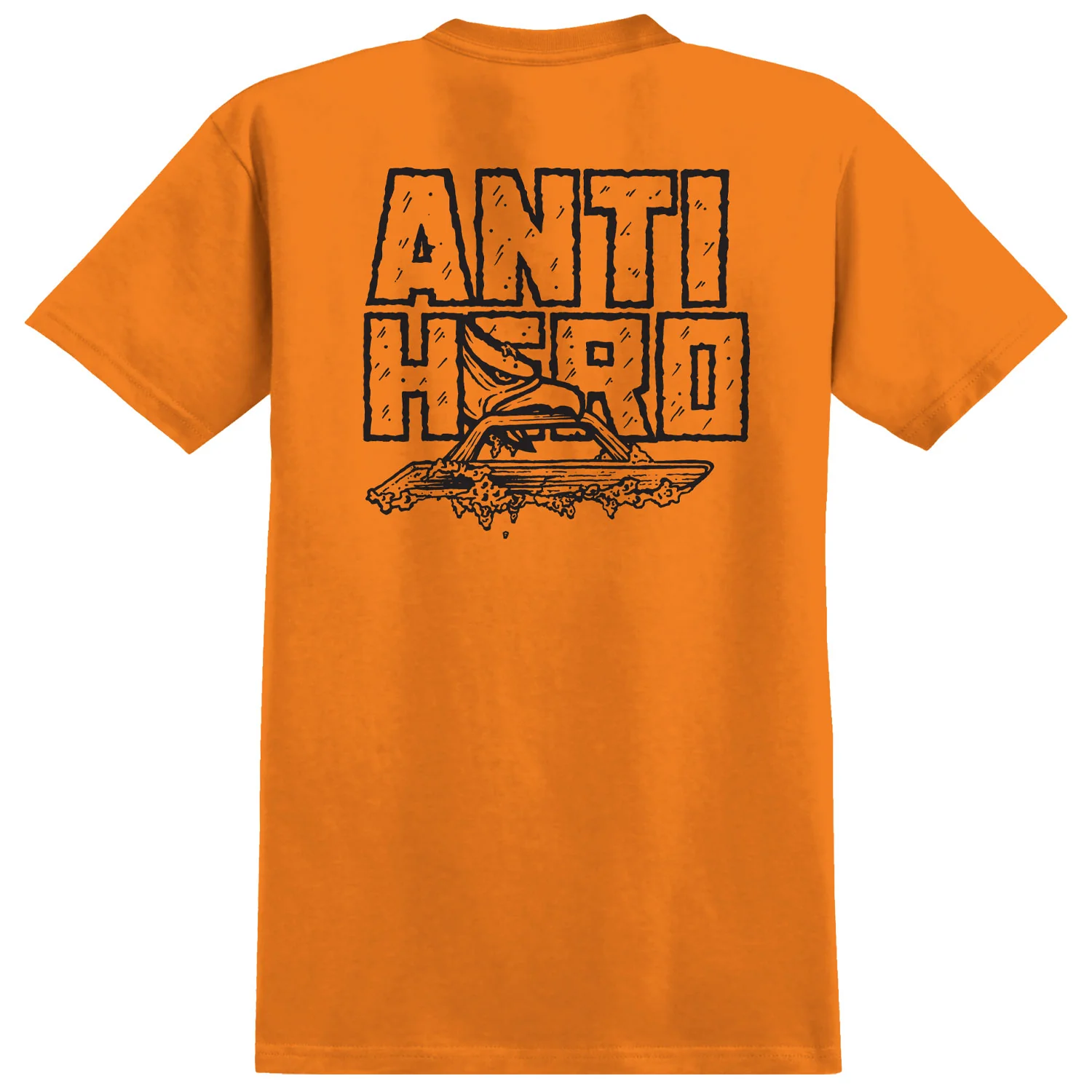 Anti Hero Skateboard Shirt Custom Pocket Tee Safety Orange