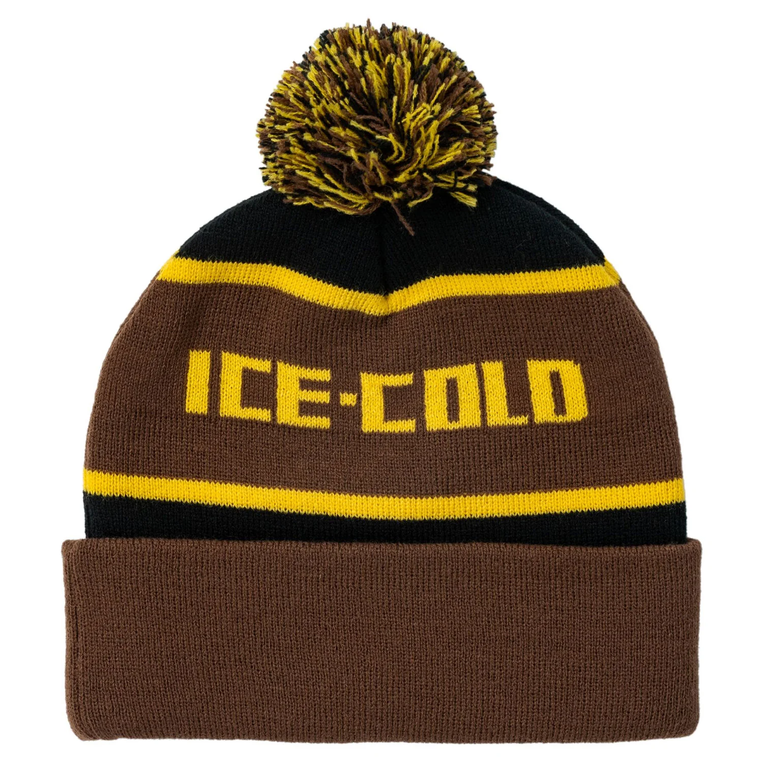 Anti Hero Skateboards Beanie Ice Bold Pom Black/Brown/Gold Black - Image 2
