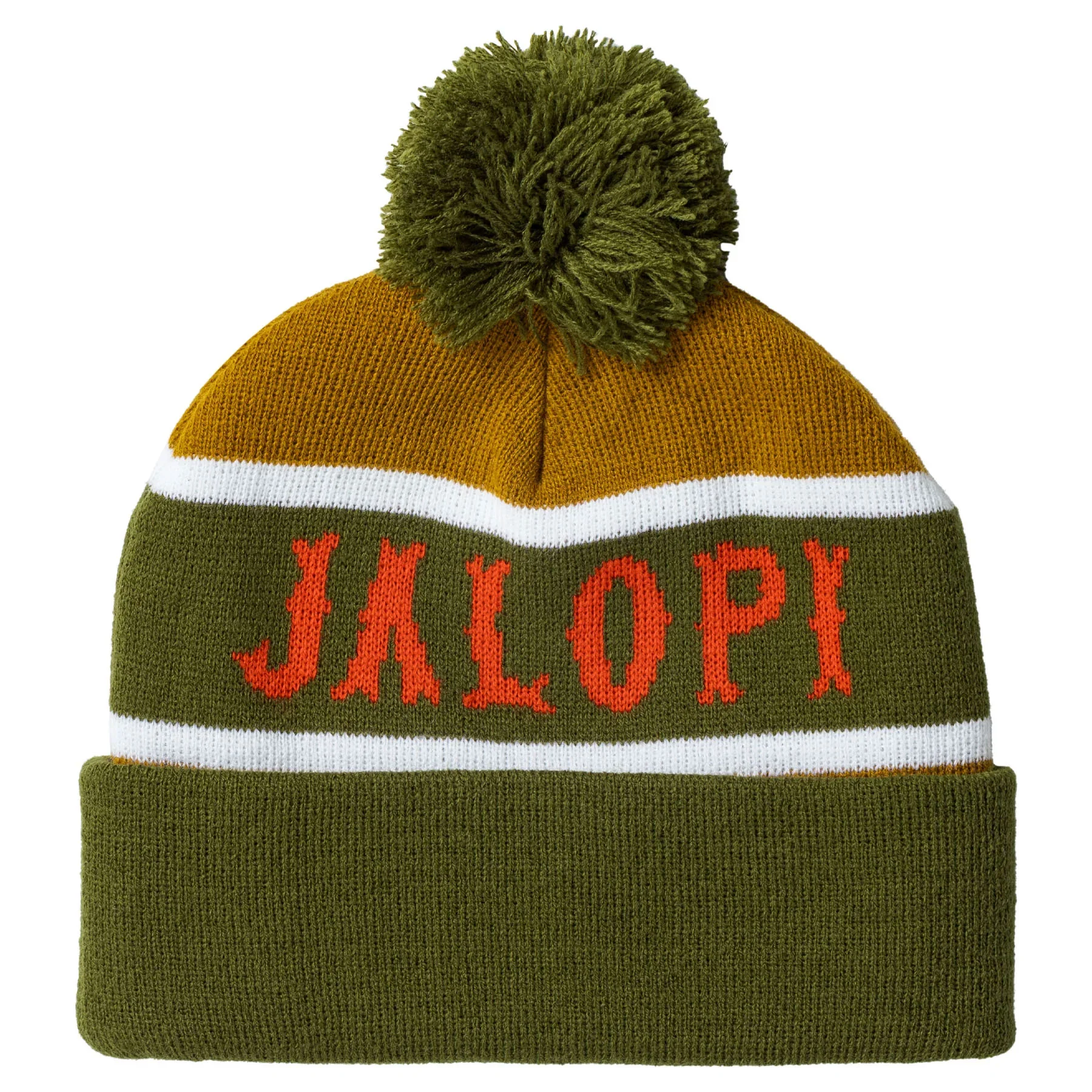 Anti Hero Skateboards Beanie Jalopi Zambony Toque Olive/Gold/Red