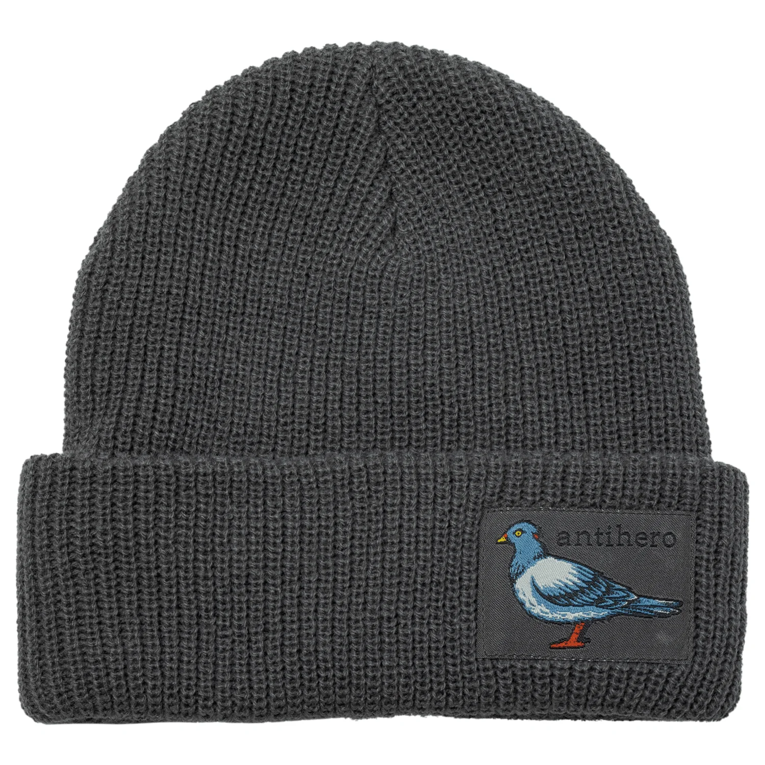 Anti Hero Skateboards Beanie Lil Pigeon Label Cuff Charcoal