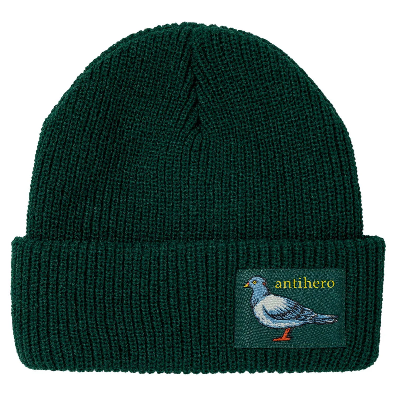 Anti Hero Skateboards Beanie Lil Pigeon Label Cuff Green/Yellow
