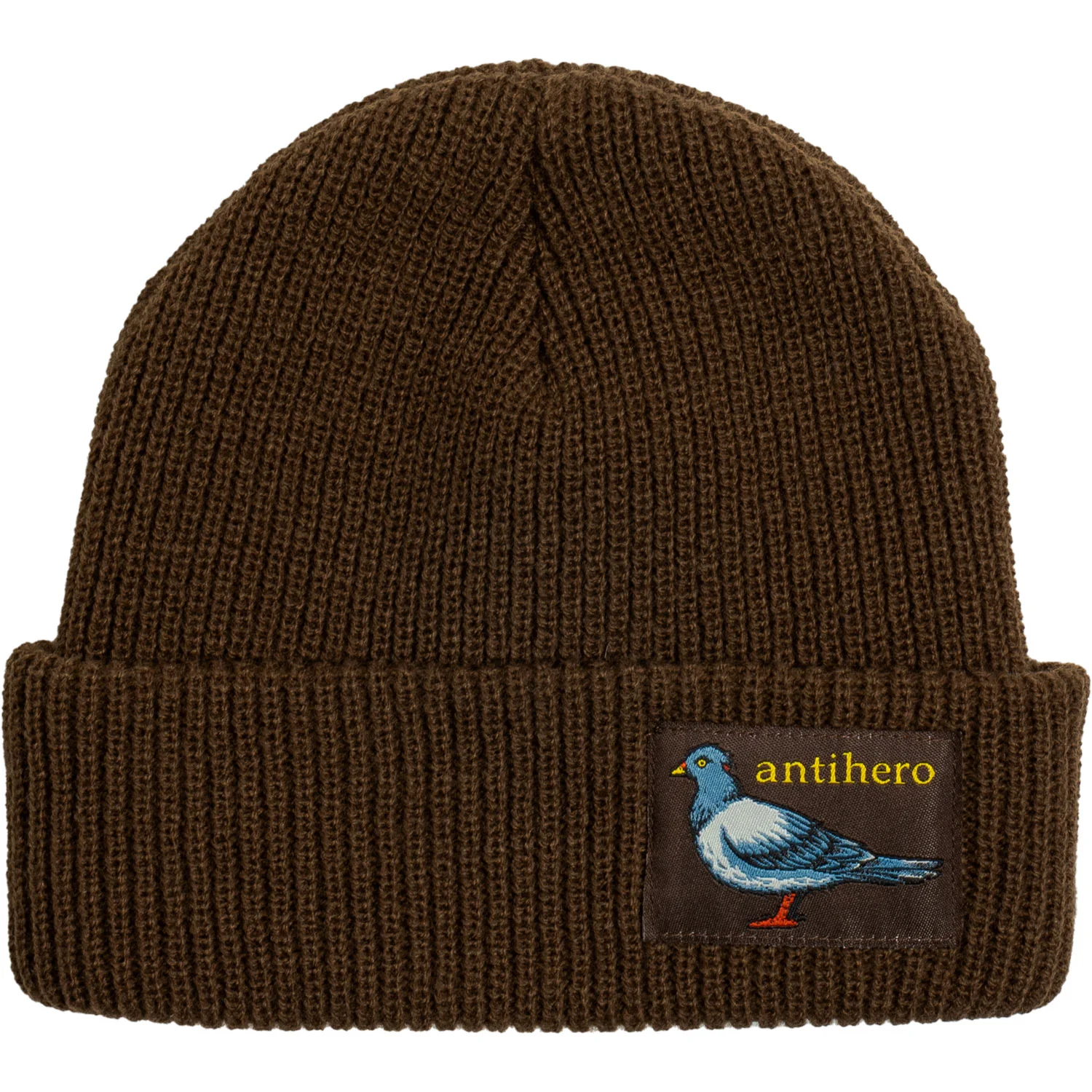 Anti Hero Skateboards Beanie Lil Pigeon Stitch Label Cuff Brown