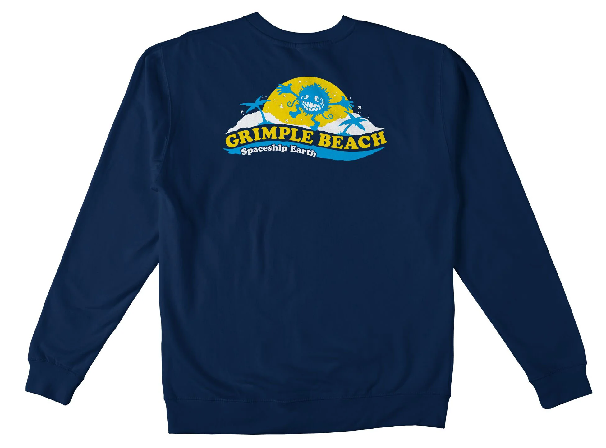 Anti Hero Skateboards Crew Sweatshirt Spaceship Earth Navy - Image 2