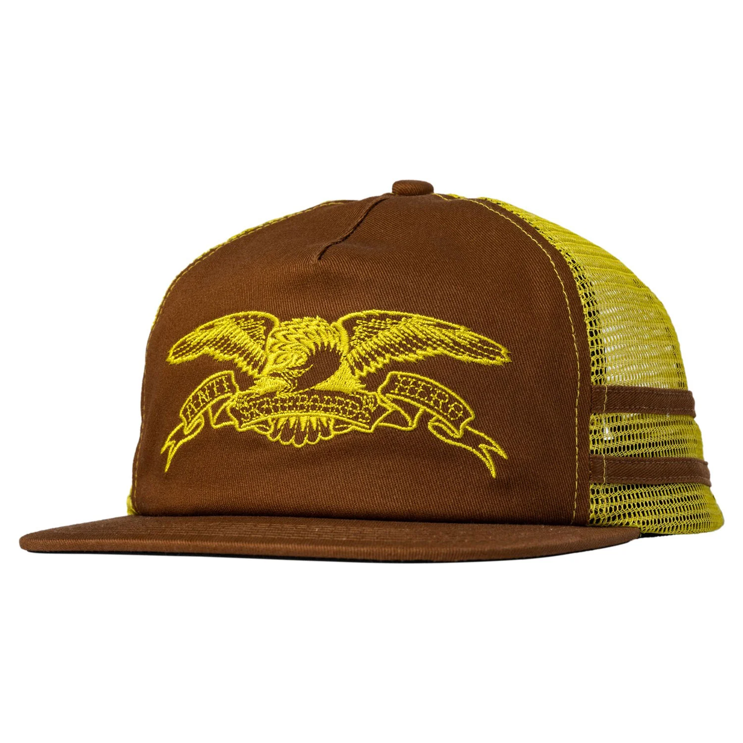 Anti Hero Skateboards Hat Basic Eagle Snapback Brown/Mustard Brown