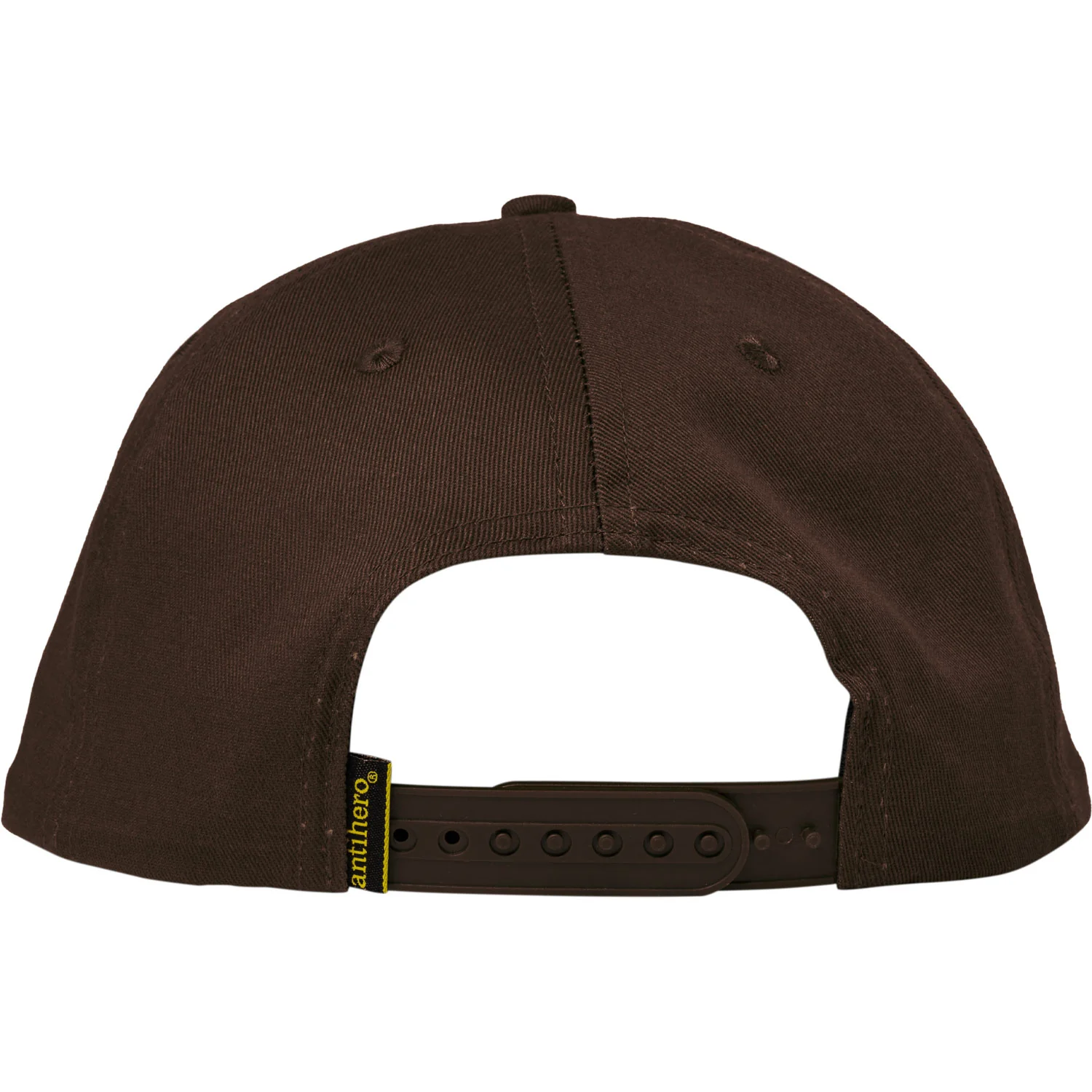 Anti Hero Skateboards Hat Basic Pigeon Round Snapback Dark Brown/Gold - Image 2