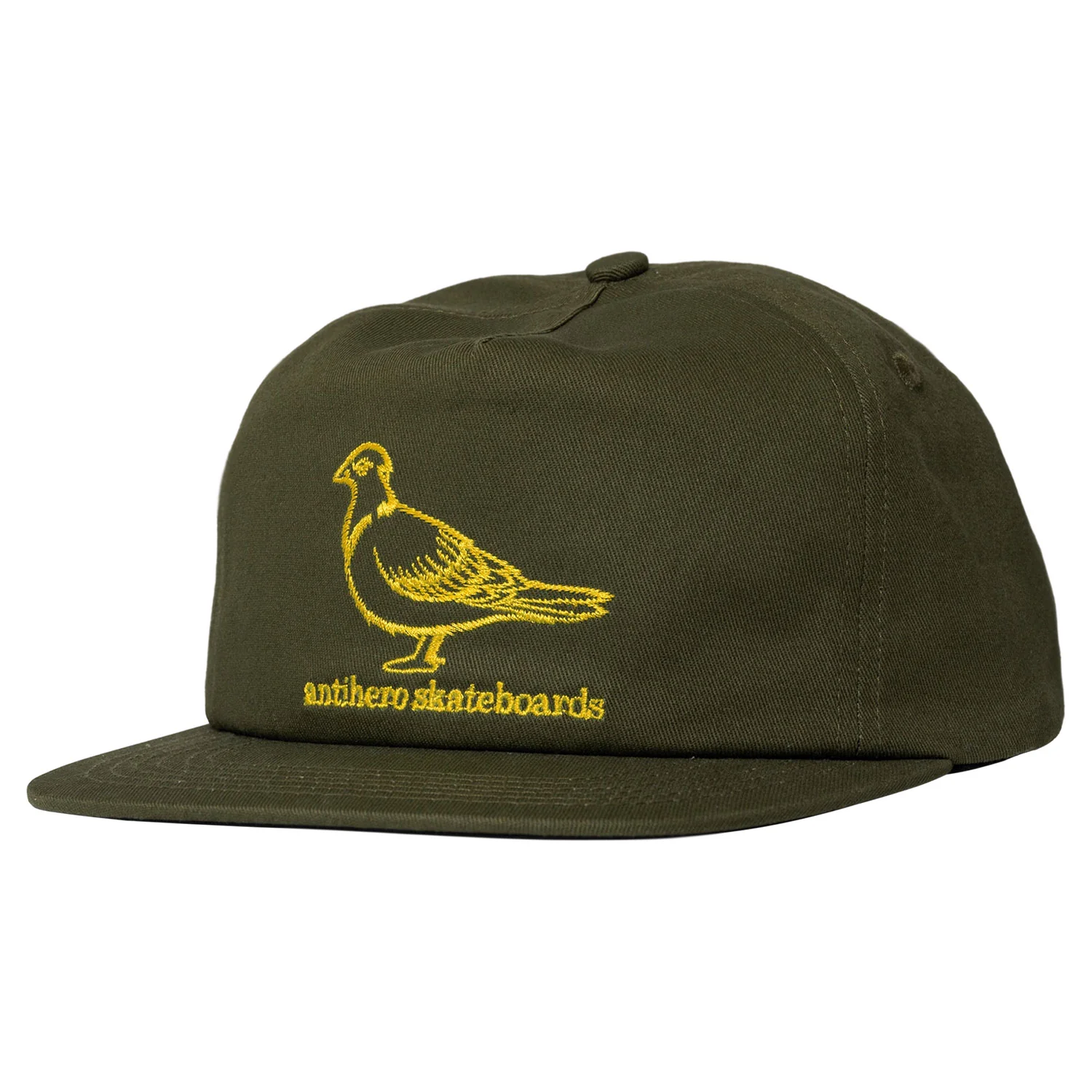 Anti Hero Skateboards Hat Basic Pigeon Snapback Olive