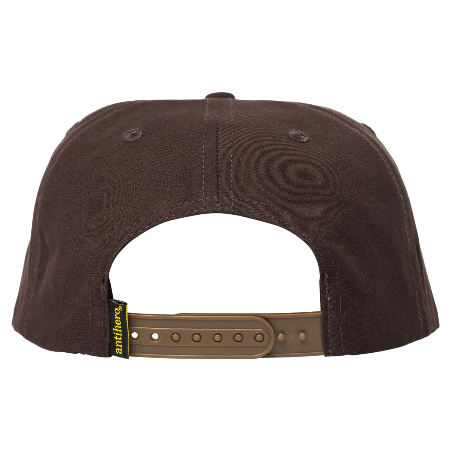 Anti Hero Skateboards Hat Lil Pigeon Snapback Dark Brown/Yellow - Image 2