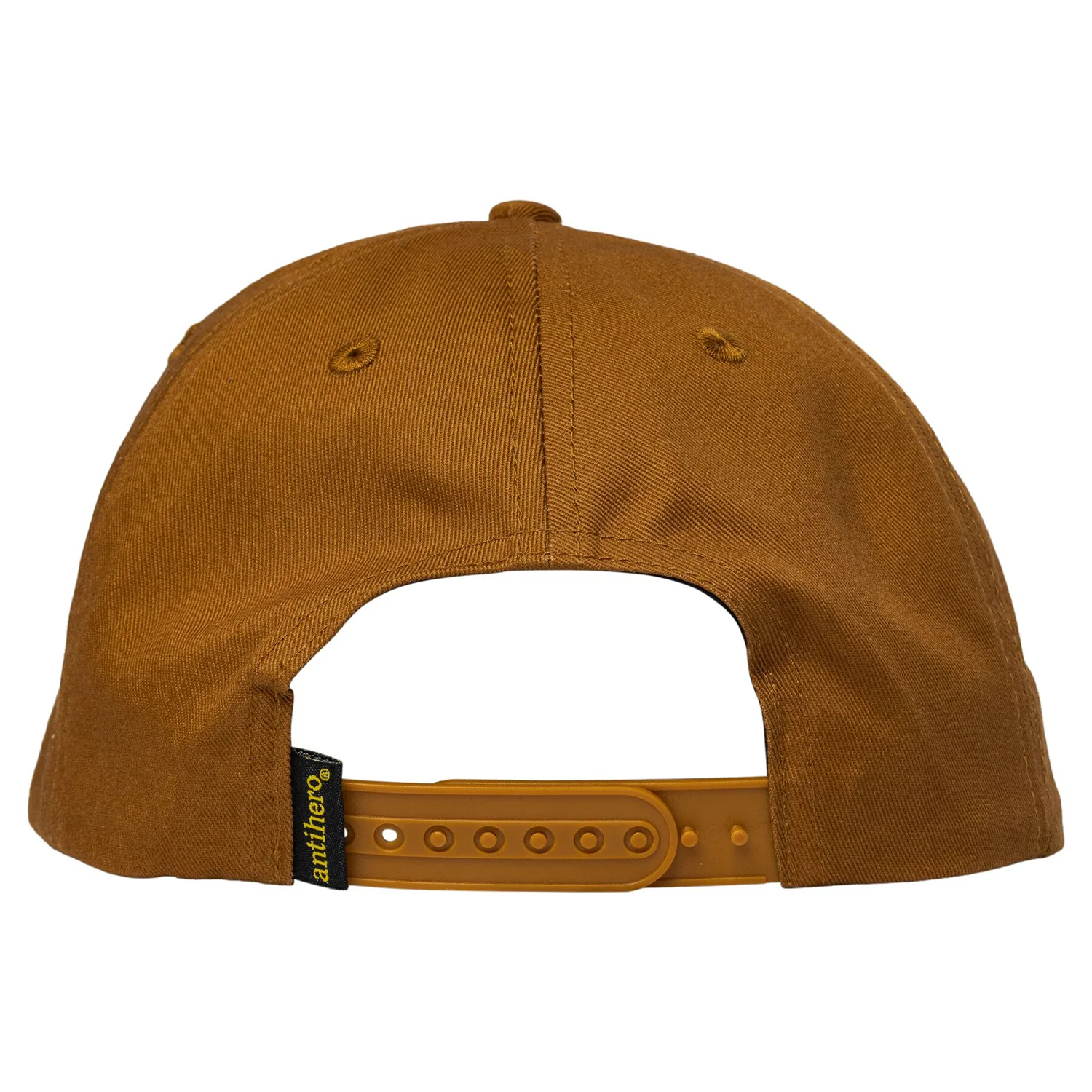 Anti Hero Skateboards Hat Lil Pigeon Snapback Medium Brown/Yellow - Image 2