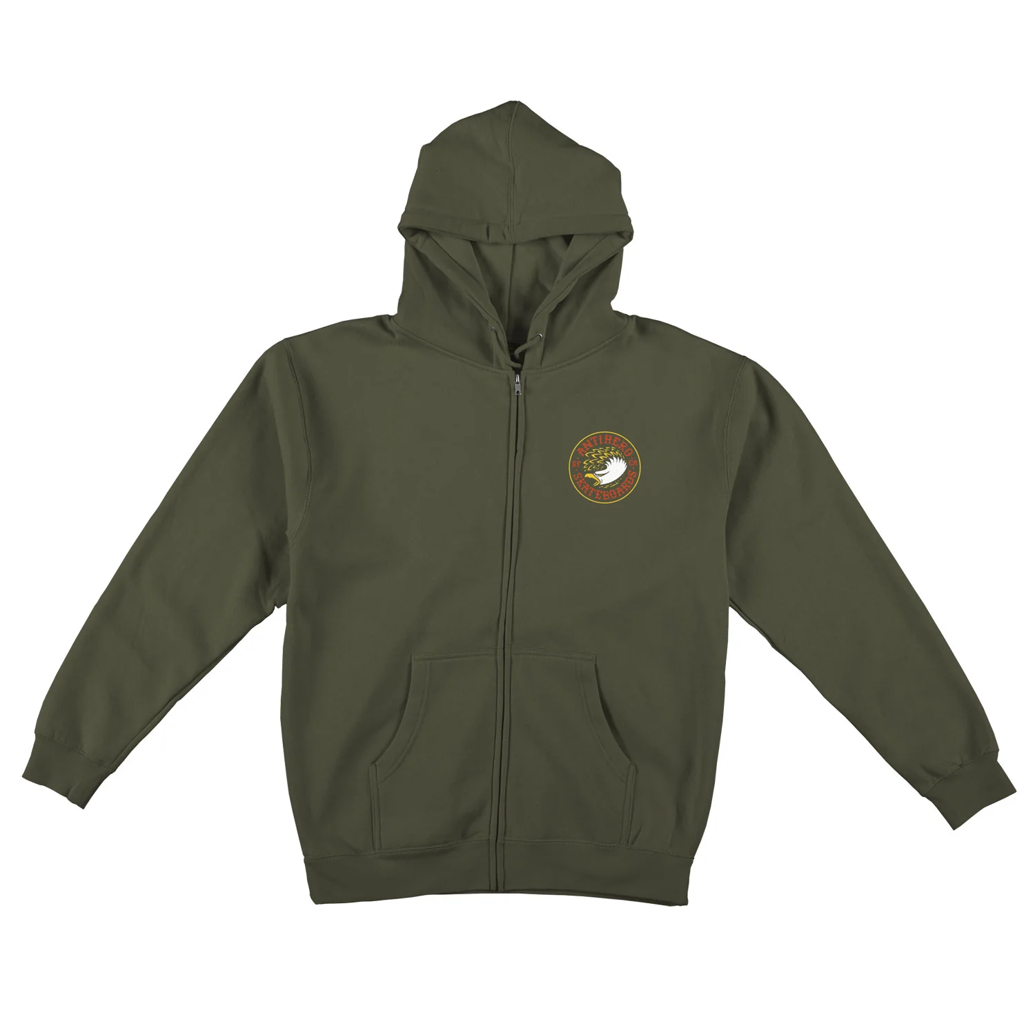 Anti Hero Skateboards Hoody Eagle Zip Army/Orange/Yellow/White
