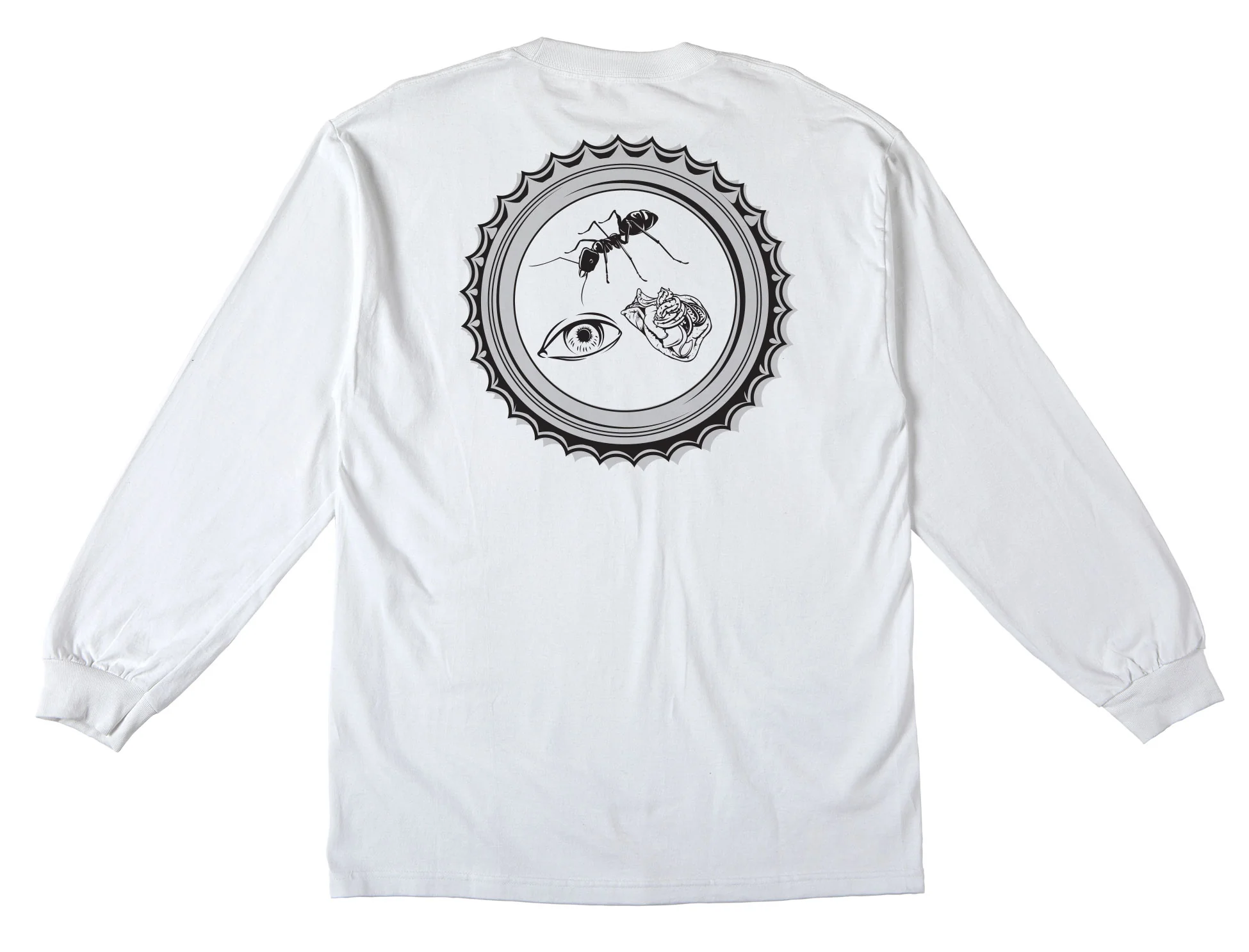 Anti Hero Skateboards Longsleeve Shirt Bottle Cap Pocket White - Image 2