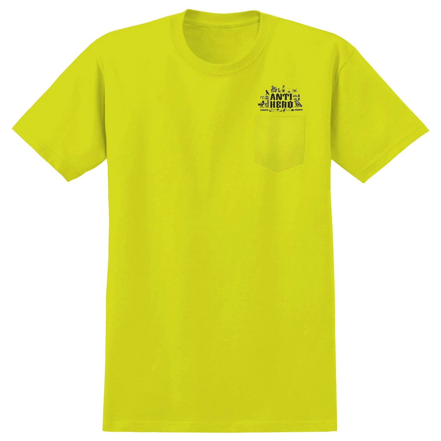 Anti Hero Skateboards Shirt Anti-Hiero Pocket Safety Green/Black/Grey Green - Image 2