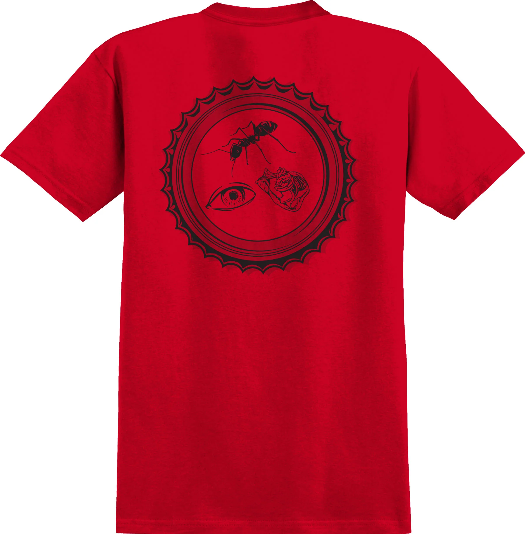 Anti Hero Skateboards Shirt Bottle Cap Pocket Red - Image 2