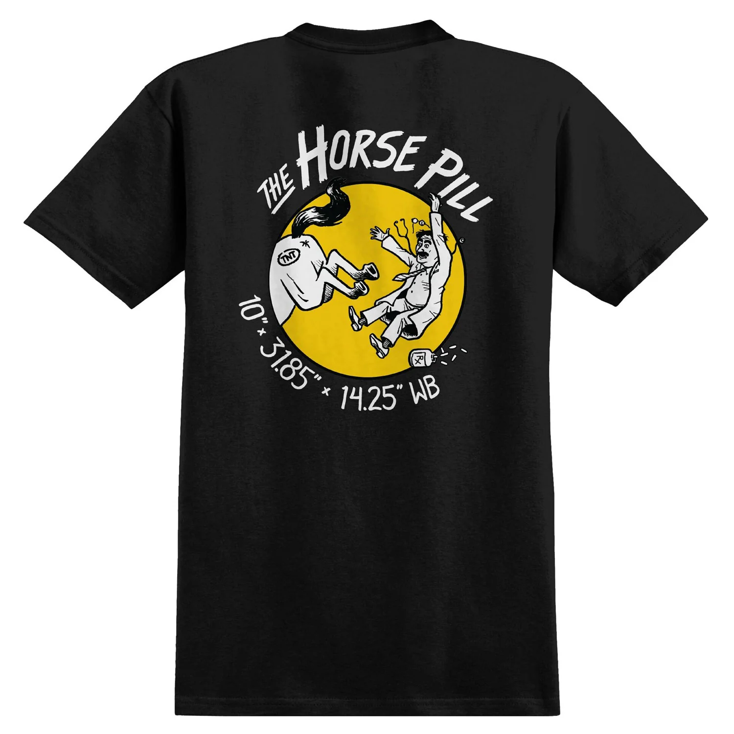 Anti Hero Skateboards Shirt Horse Pill Black/Yellow/White Black