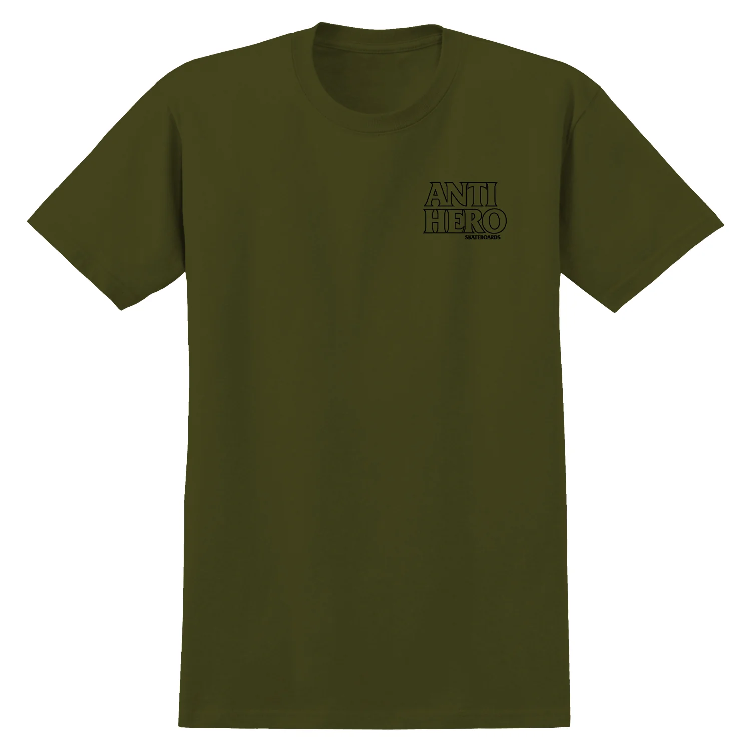 Anti Hero Skateboards Shirt Lil Blackhero Outline Green