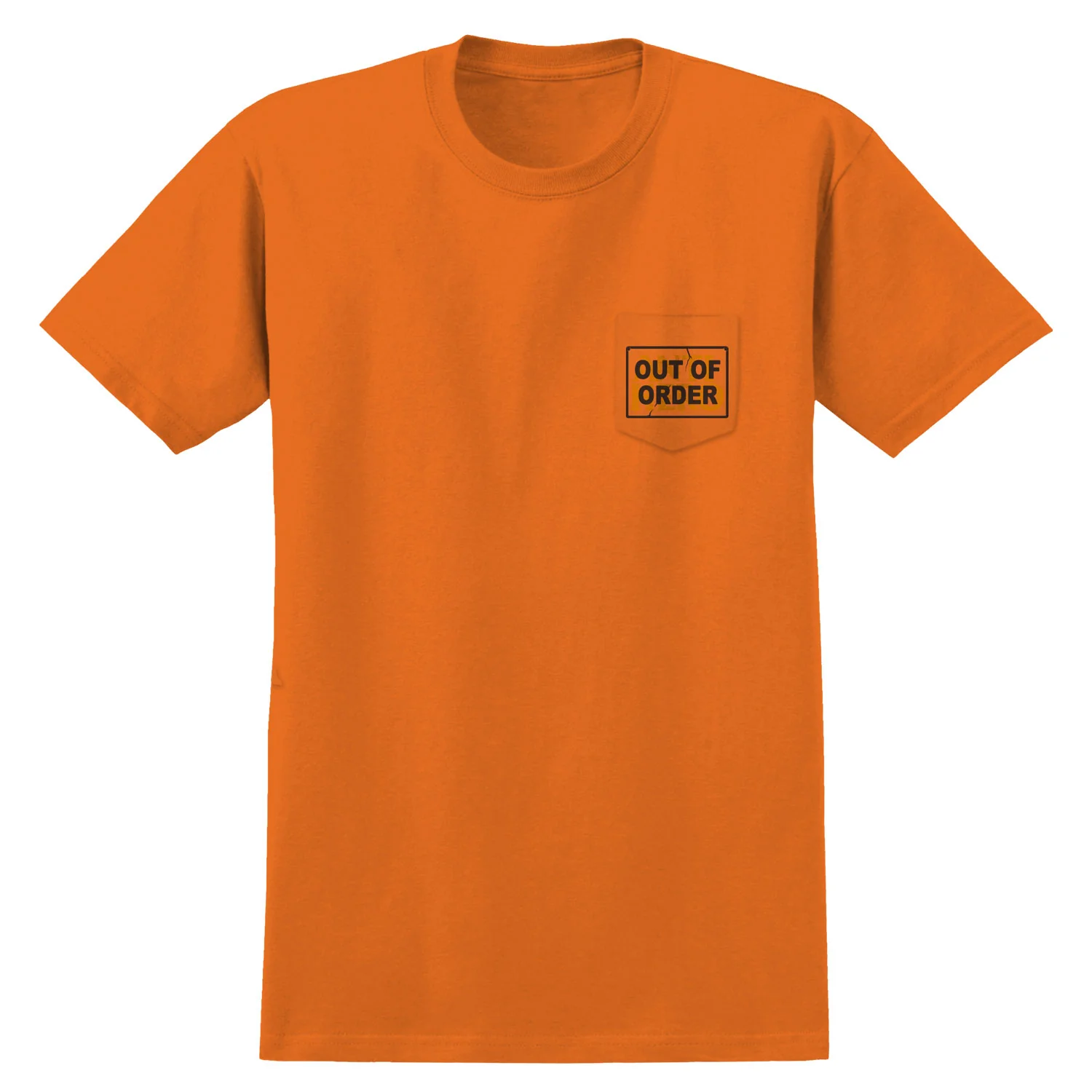 Anti Hero Skateboards Shirt Out of Order Pocket Safety Orange - Image 2