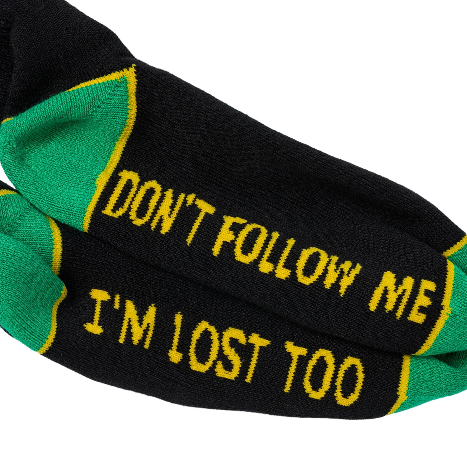 Anti Hero Skateboards Socks Jalopi I'm Lost Too Black/Green/Yellow - Image 2