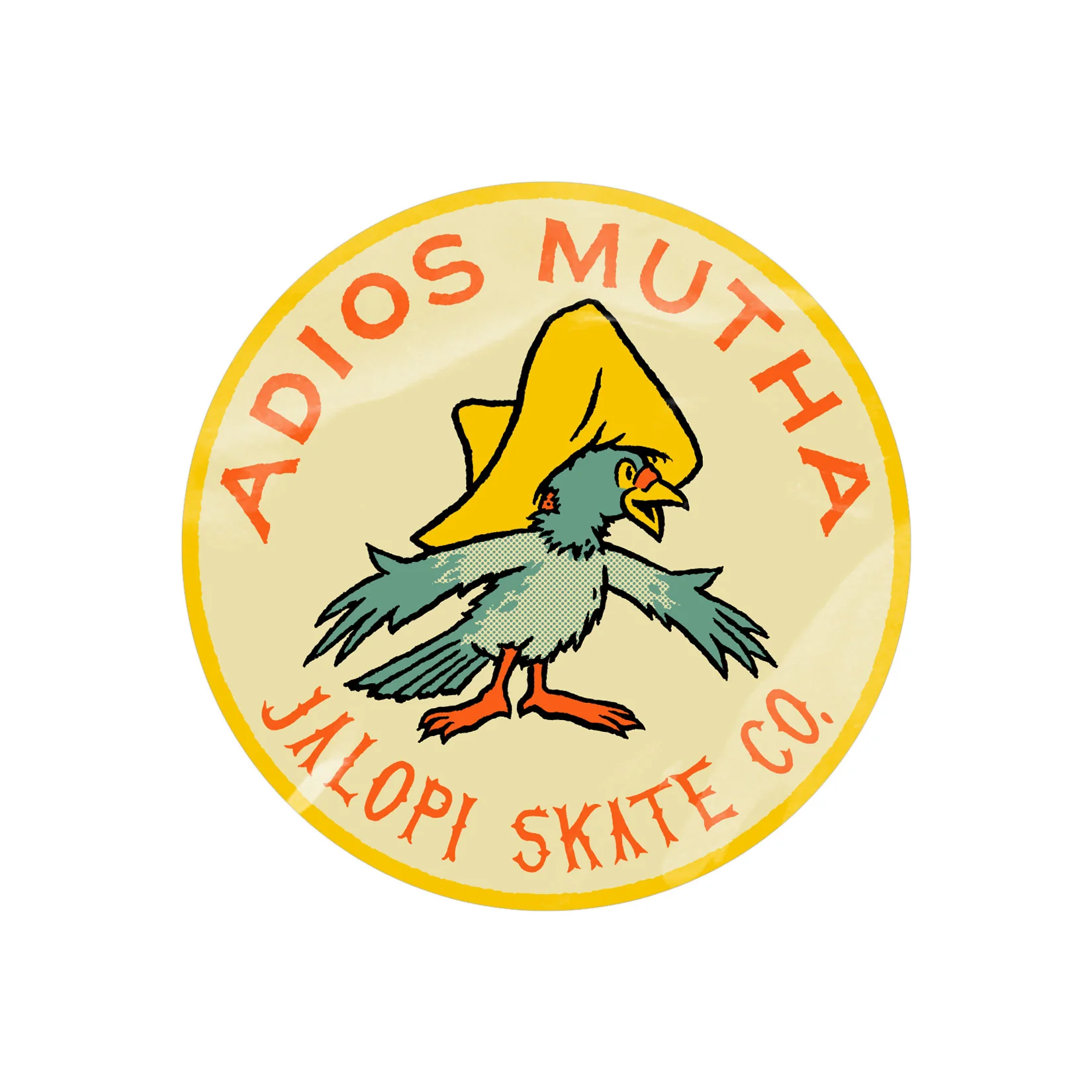 Anti Hero Skateboards Sticker Jalopi Adios Mutha Yellow