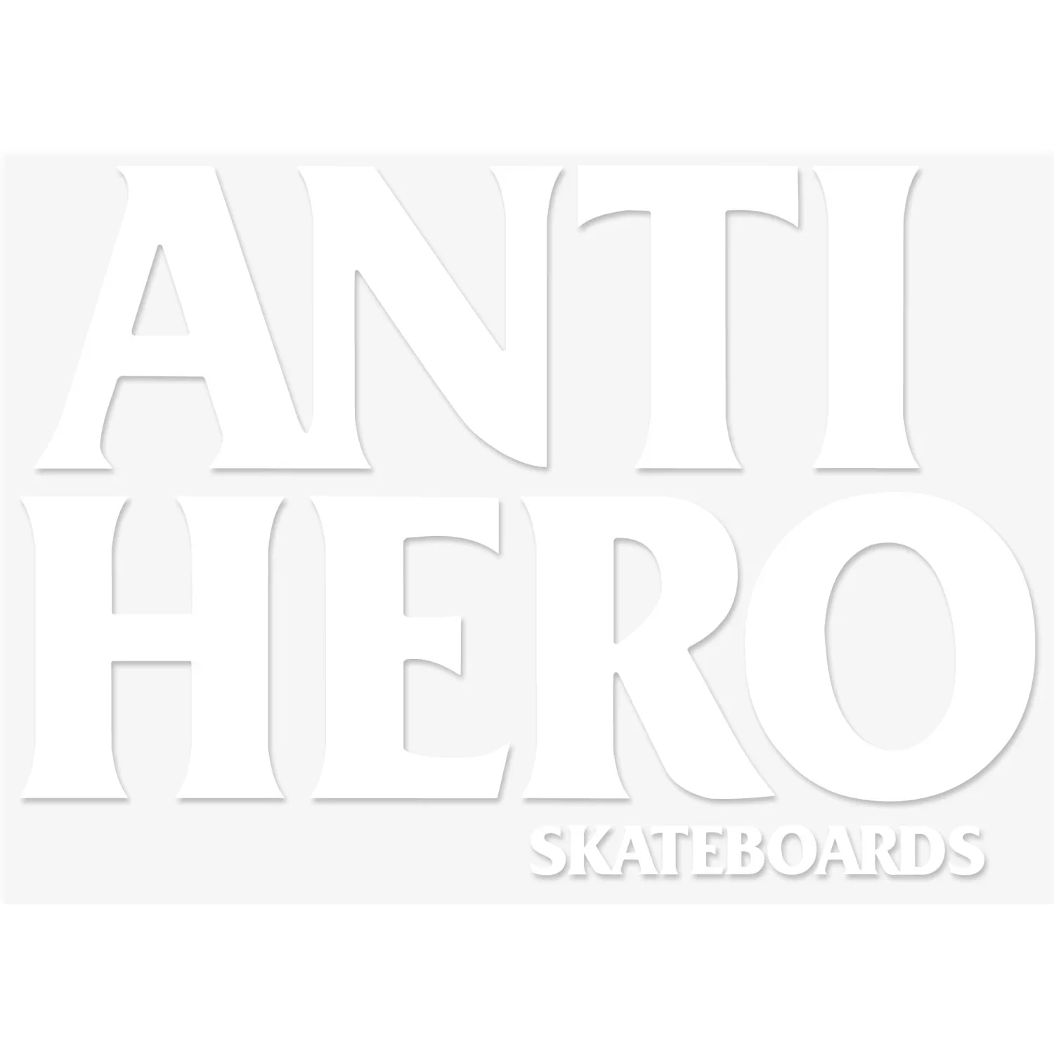 Anti Hero Sticker Blackhero MD 4.25" x 6" Solid White
